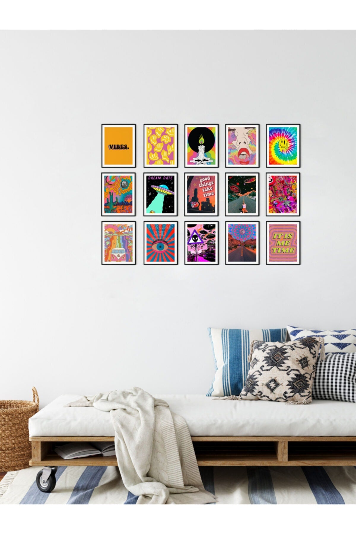 Retro Poster, Indie Kolaj Poster Seti, Dekoratif Poster Kolaj Seti, Çerçevesiz Hediyelik Poster