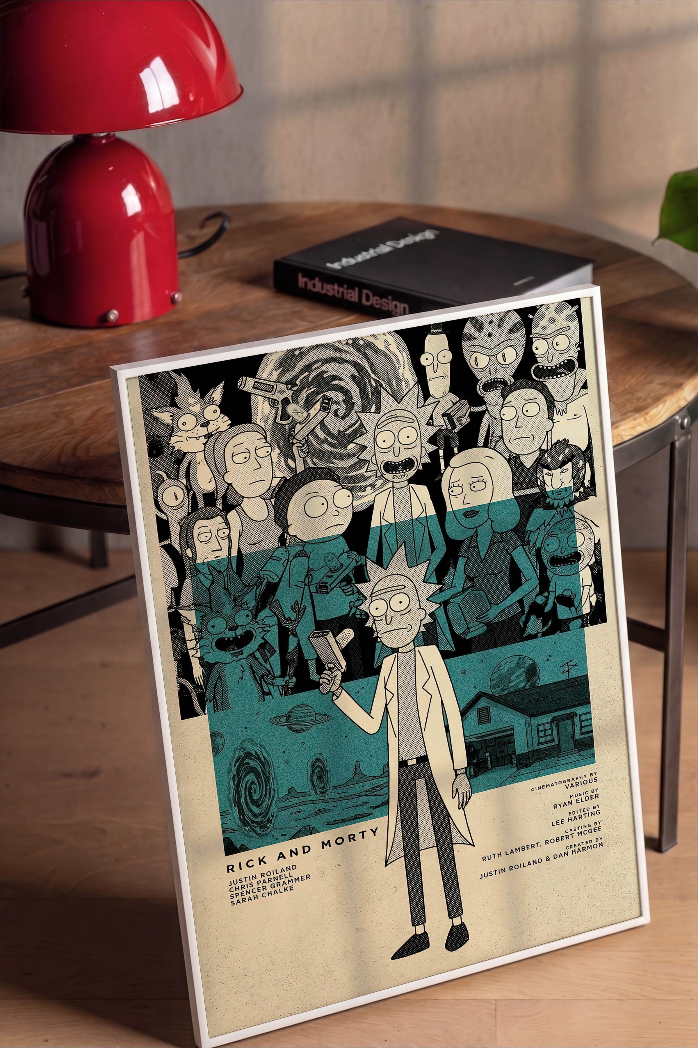 Rick and Morty Beyaz Çerçeveli Poster, Sinema ve Dizi Tablo, Film Dizi Afişleri NO:112799