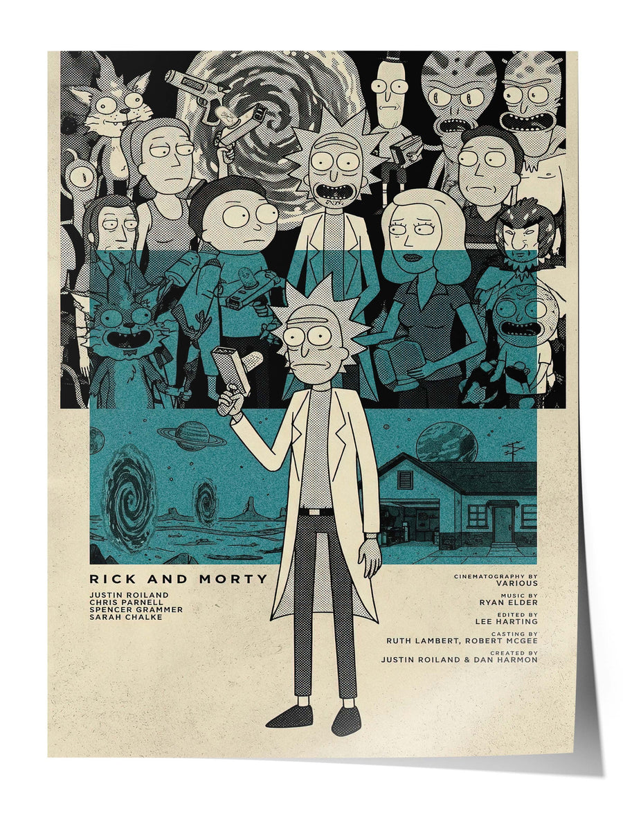 Rick and Morty Posteri, Sinema ve Dizi Tablo Posterleri, Film Dizi Afişleri NO:112799