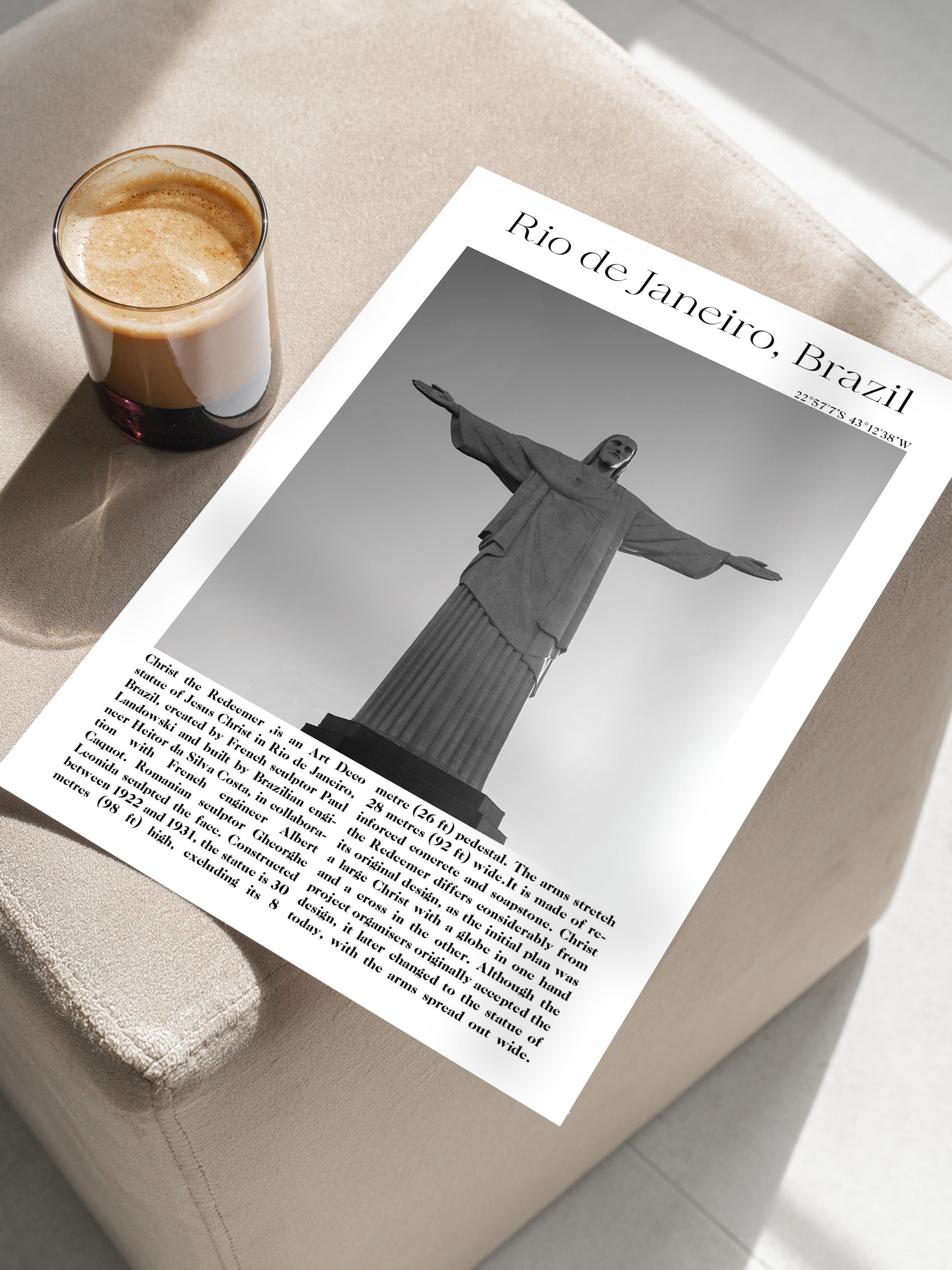 Rio de Janerio - Brezilya, Şehir Temalı Poster, Çerçevesiz Duvar Posteri, NO:30037