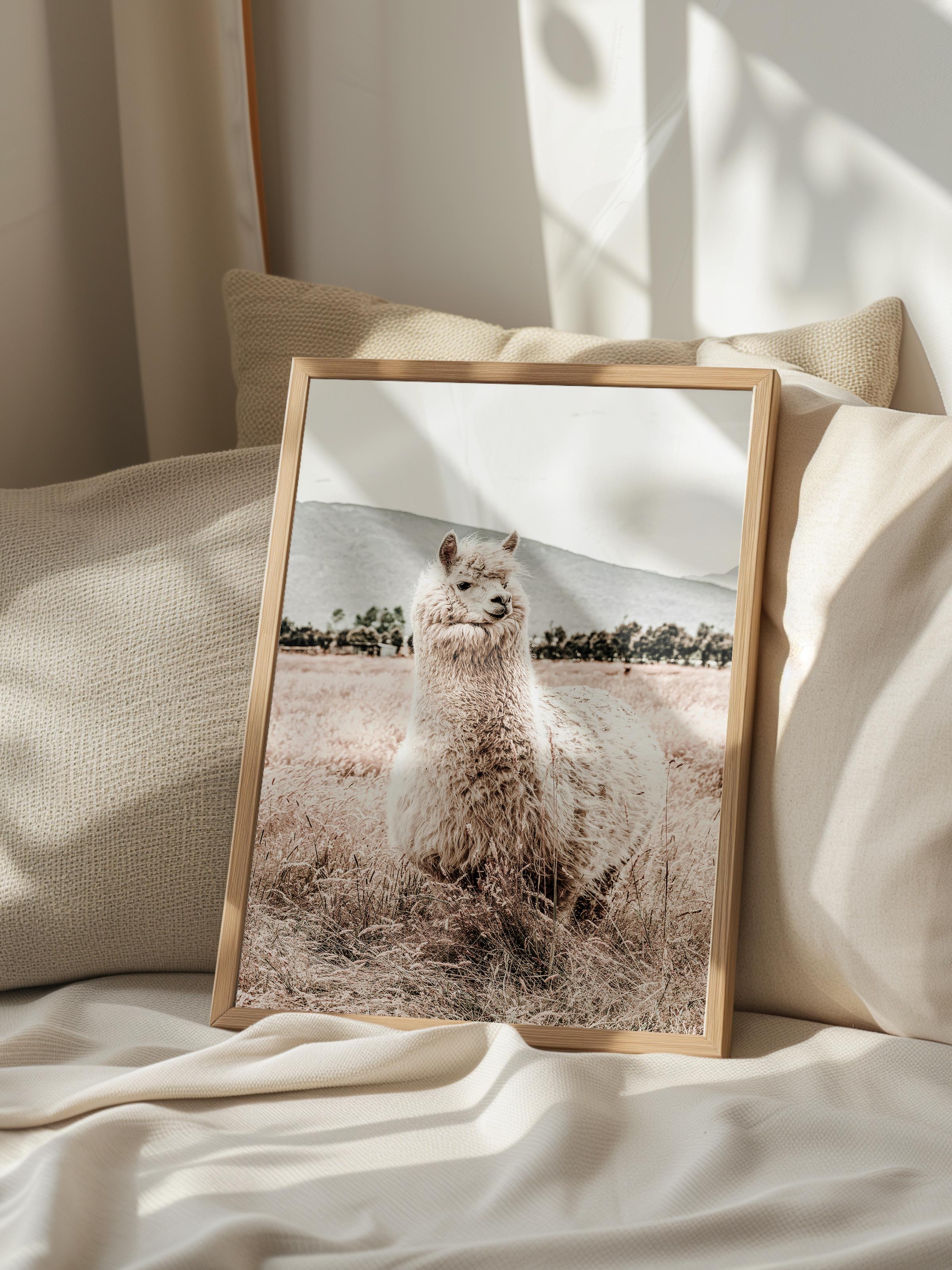 Rustic Çerçevesiz Poster, İskandinav Beyaz Poster, NO:276 Alpaka Fotoğraf, Dikey