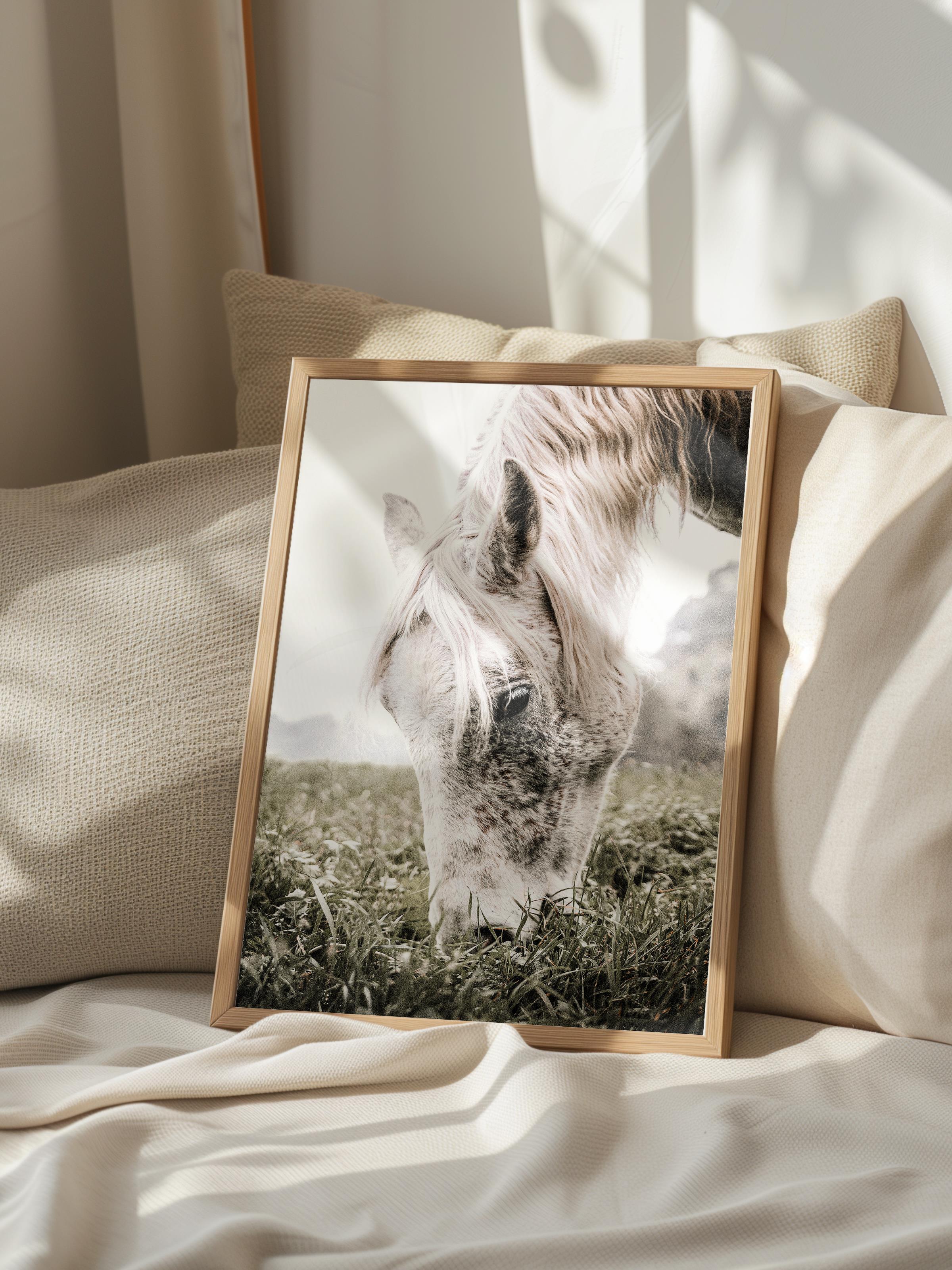 Rustic Çerçevesiz Poster, İskandinav Beyaz Poster, NO:330 Keçi Fotoğraf, Dikey