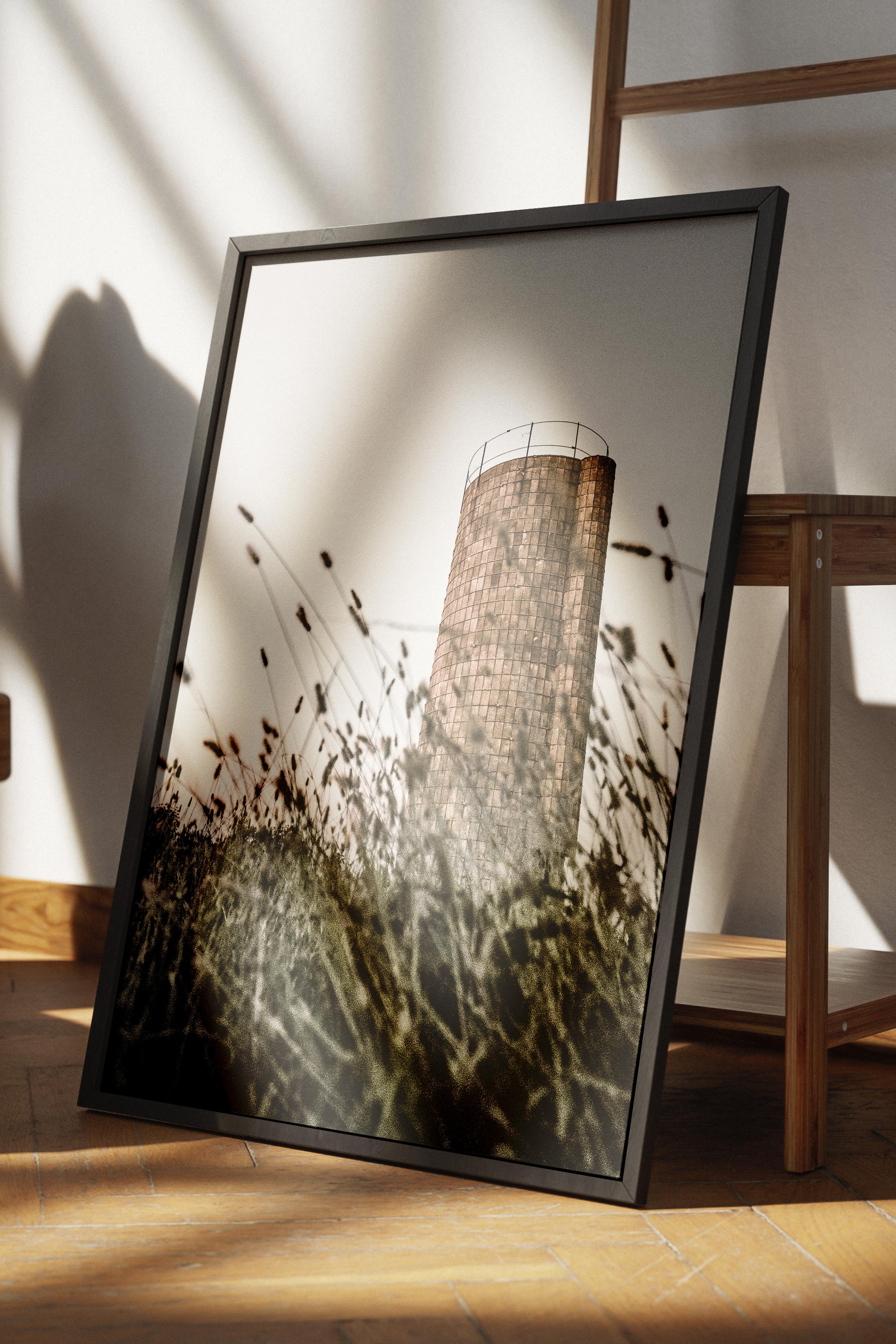 Rustic Çerçevesiz Poster, İskandinav Beyaz Poster, NO:362 Çit Fotoğraf, Dikey