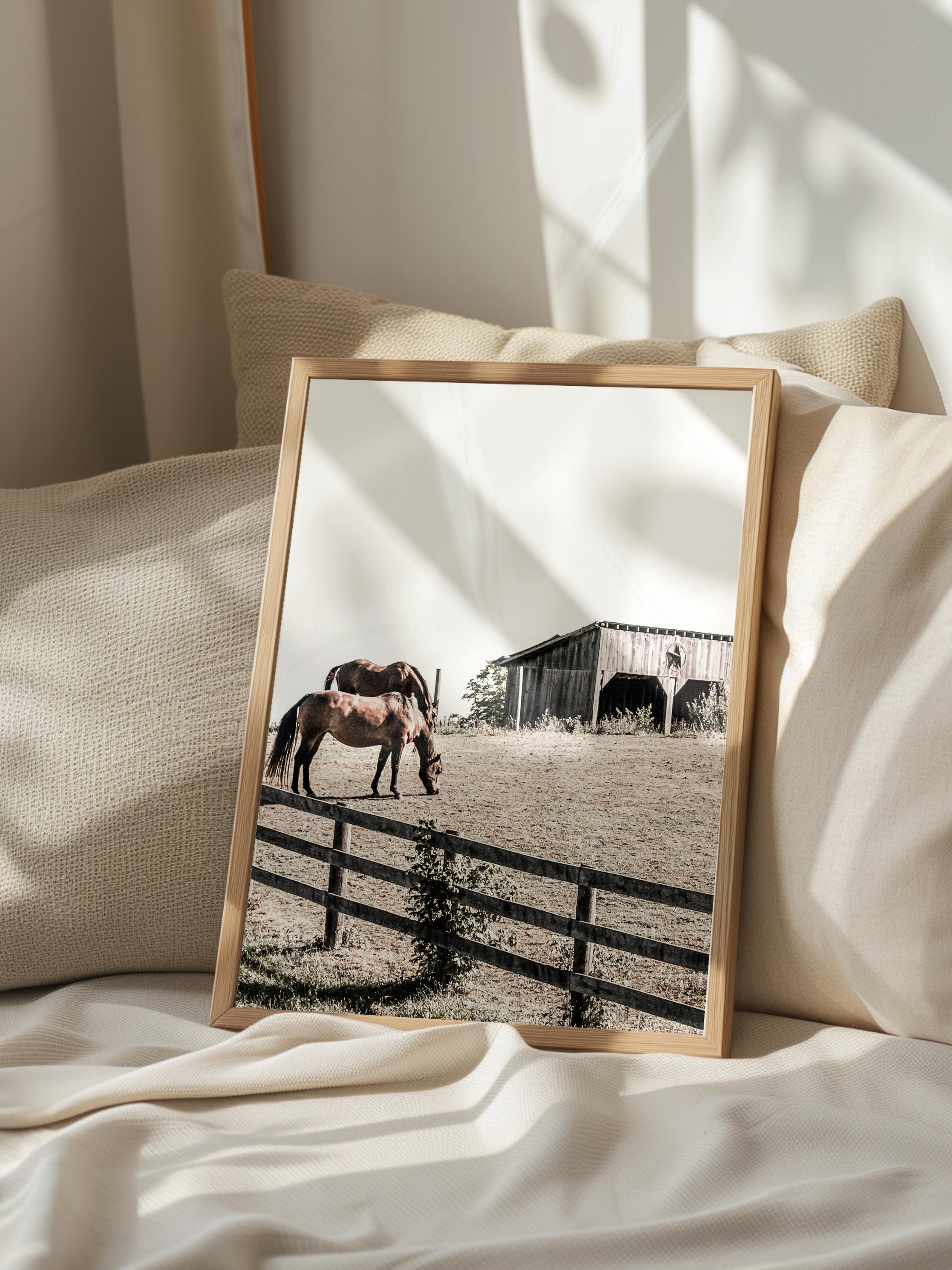 Rustic Çerçevesiz Poster, İskandinav Beyaz Poster, NO:379 Ahır Fotoğraf, Dikey