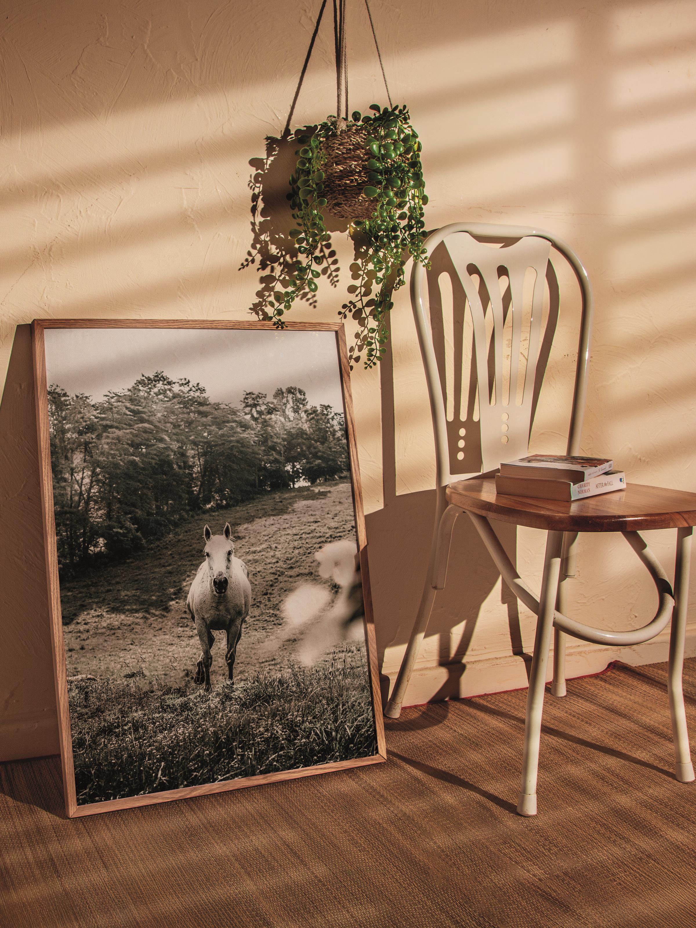 Rustic Çerçevesiz Poster, İskandinav Kahverengi Poster, NO:133 Tarlada Çalışan Çiftçiler Fotoğraf, Dikey