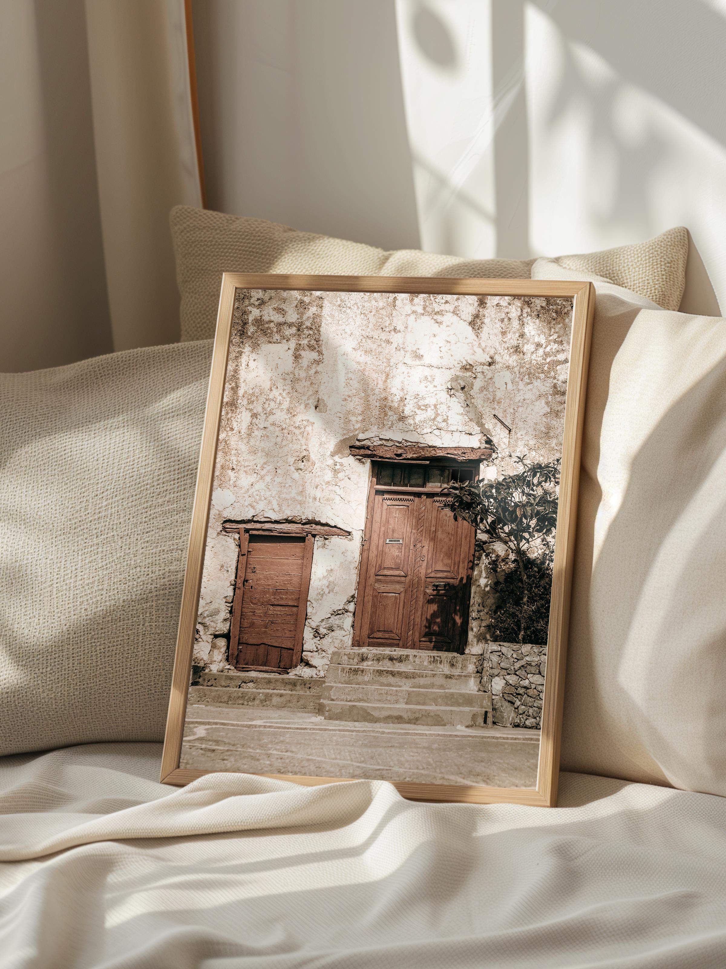 Rustic Çerçevesiz Poster, İskandinav Kahverengi Poster, NO:179 Eski Tuvaletler Fotoğraf, Dikey