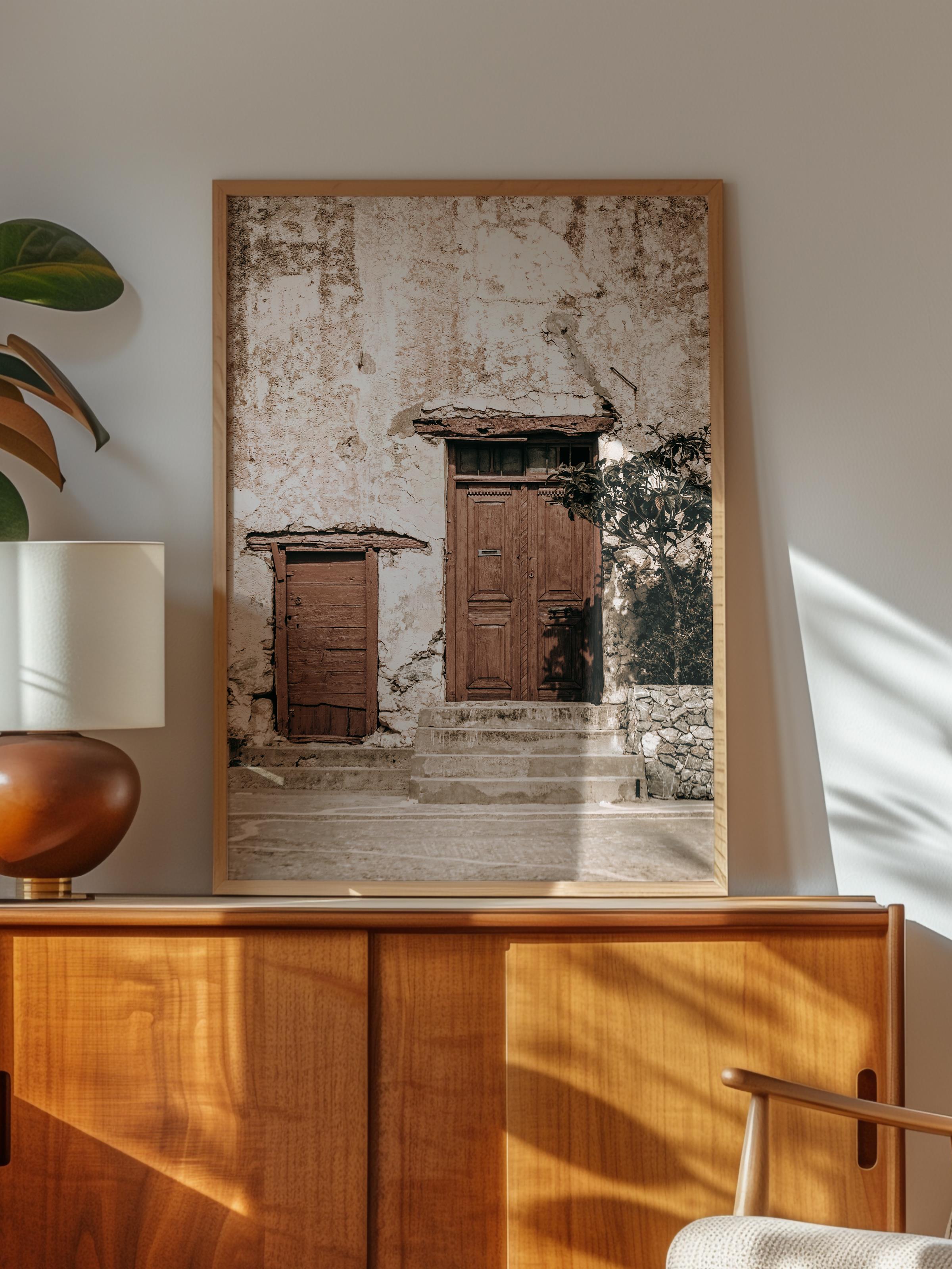 Rustic Çerçevesiz Poster, İskandinav Kahverengi Poster, NO:179 Eski Tuvaletler Fotoğraf, Dikey