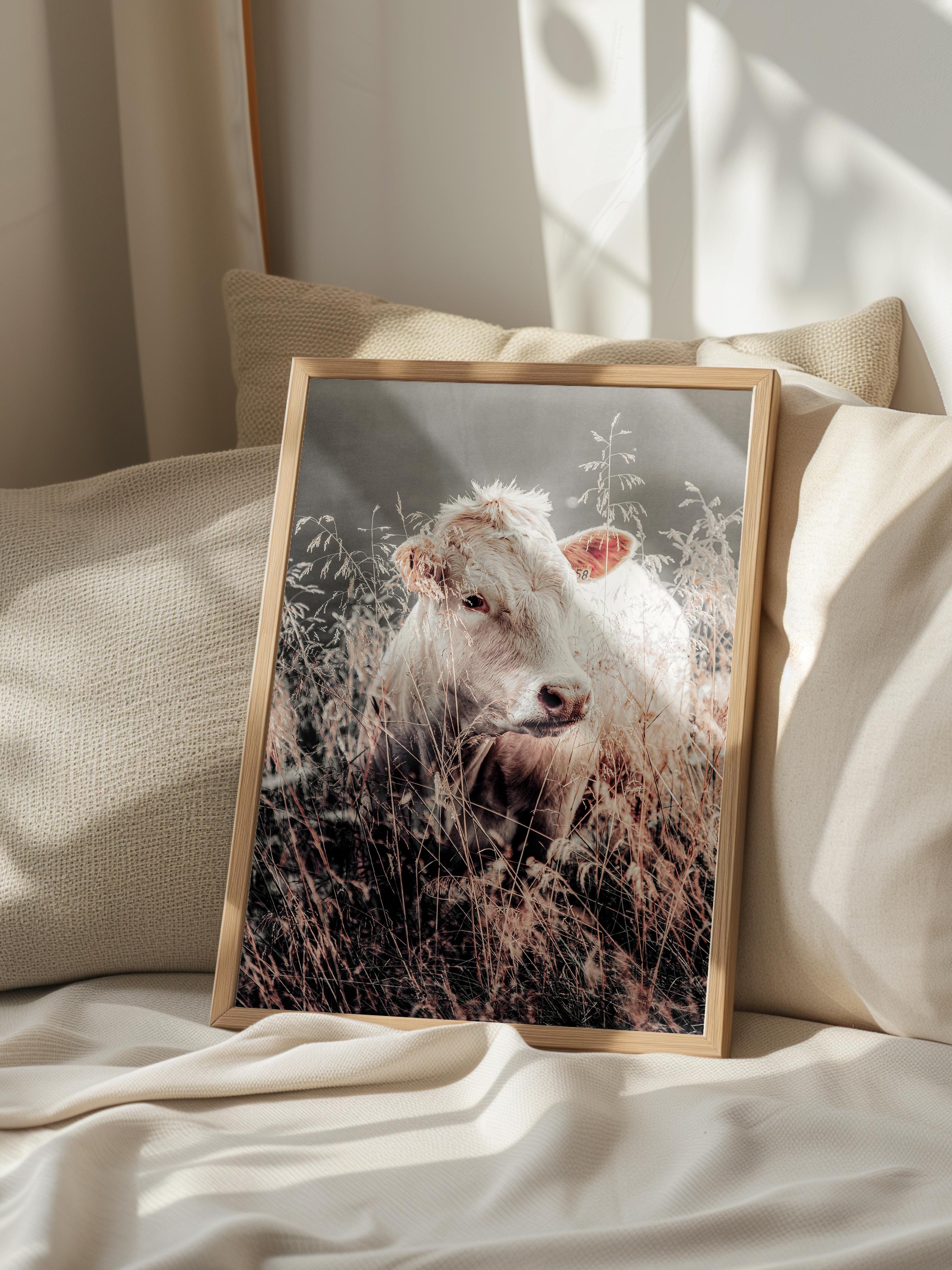 Rustic Çerçevesiz Poster, İskandinav Kahverengi Poster, NO:244 Koyun Fotoğraf, Dikey