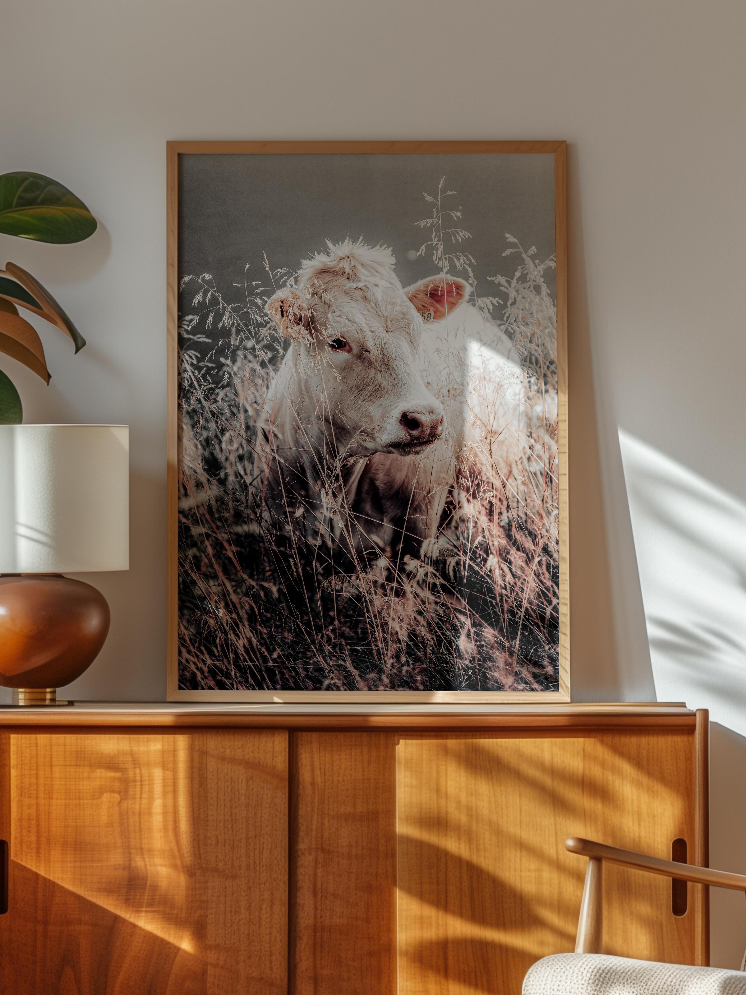 Rustic Çerçevesiz Poster, İskandinav Kahverengi Poster, NO:244 Koyun Fotoğraf, Dikey