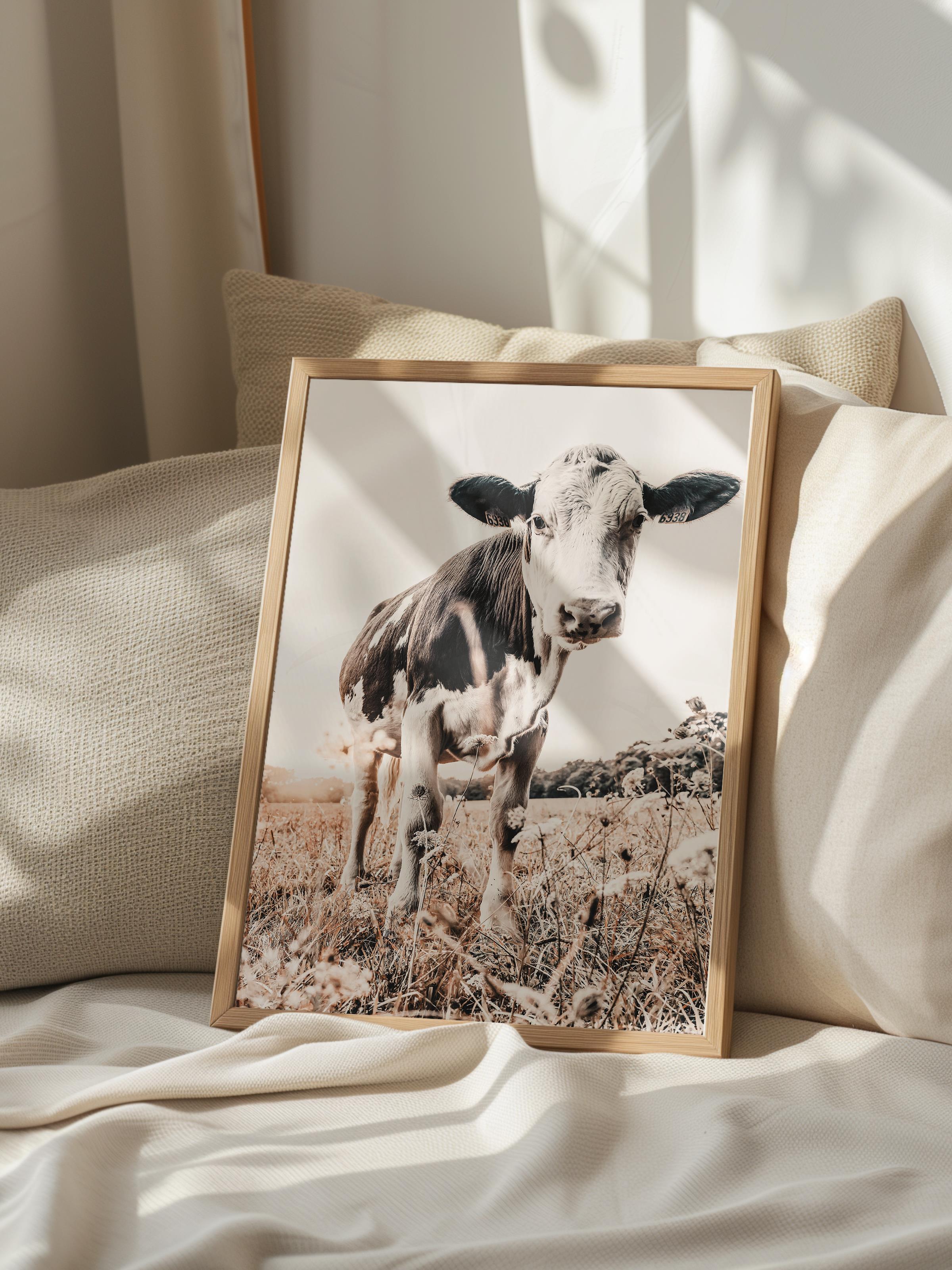 Rustic Çerçevesiz Poster, İskandinav Kahverengi Poster, NO:245 Dana Fotoğraf, Dikey