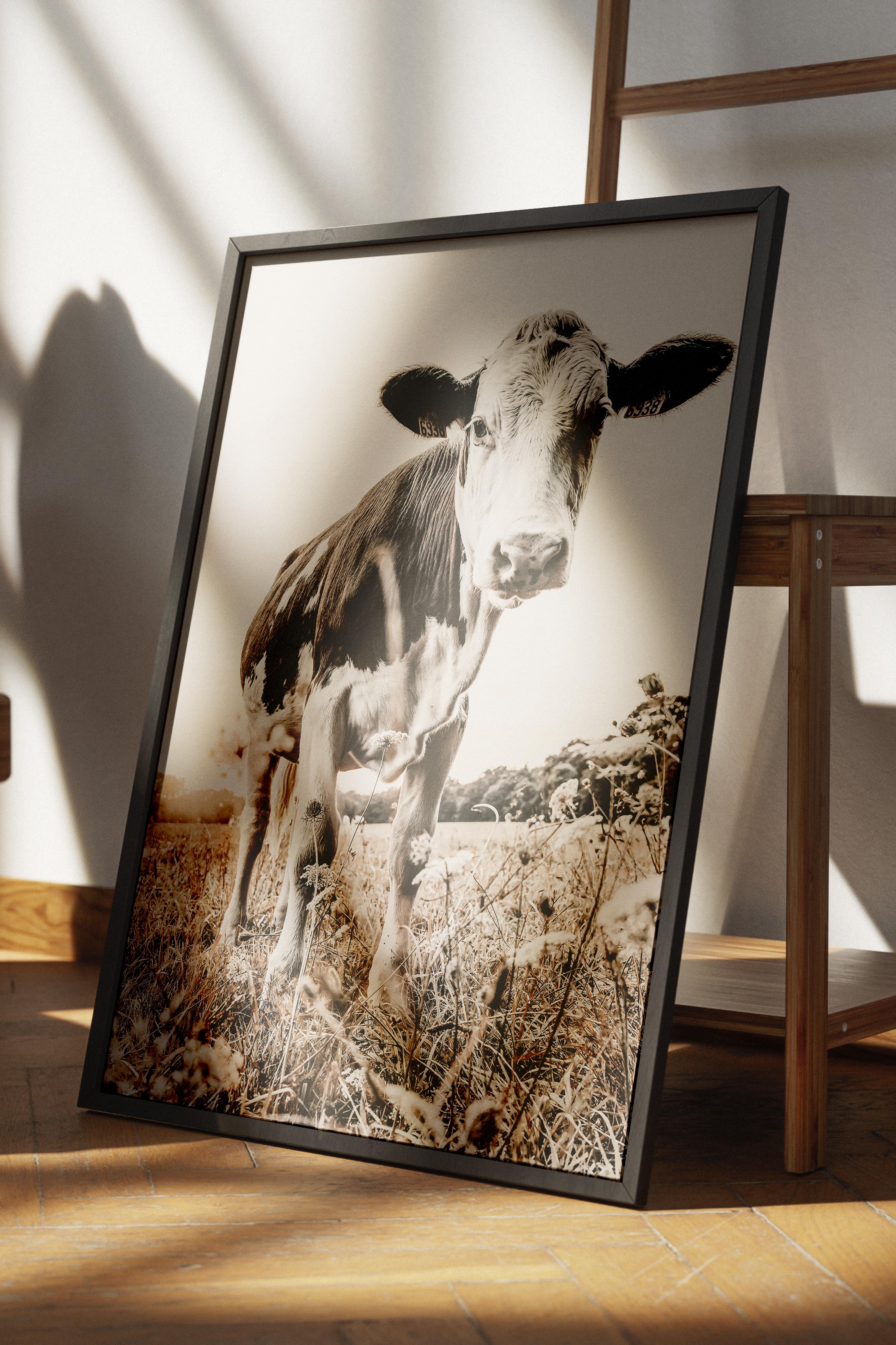 Rustic Çerçevesiz Poster, İskandinav Kahverengi Poster, NO:245 Dana Fotoğraf, Dikey
