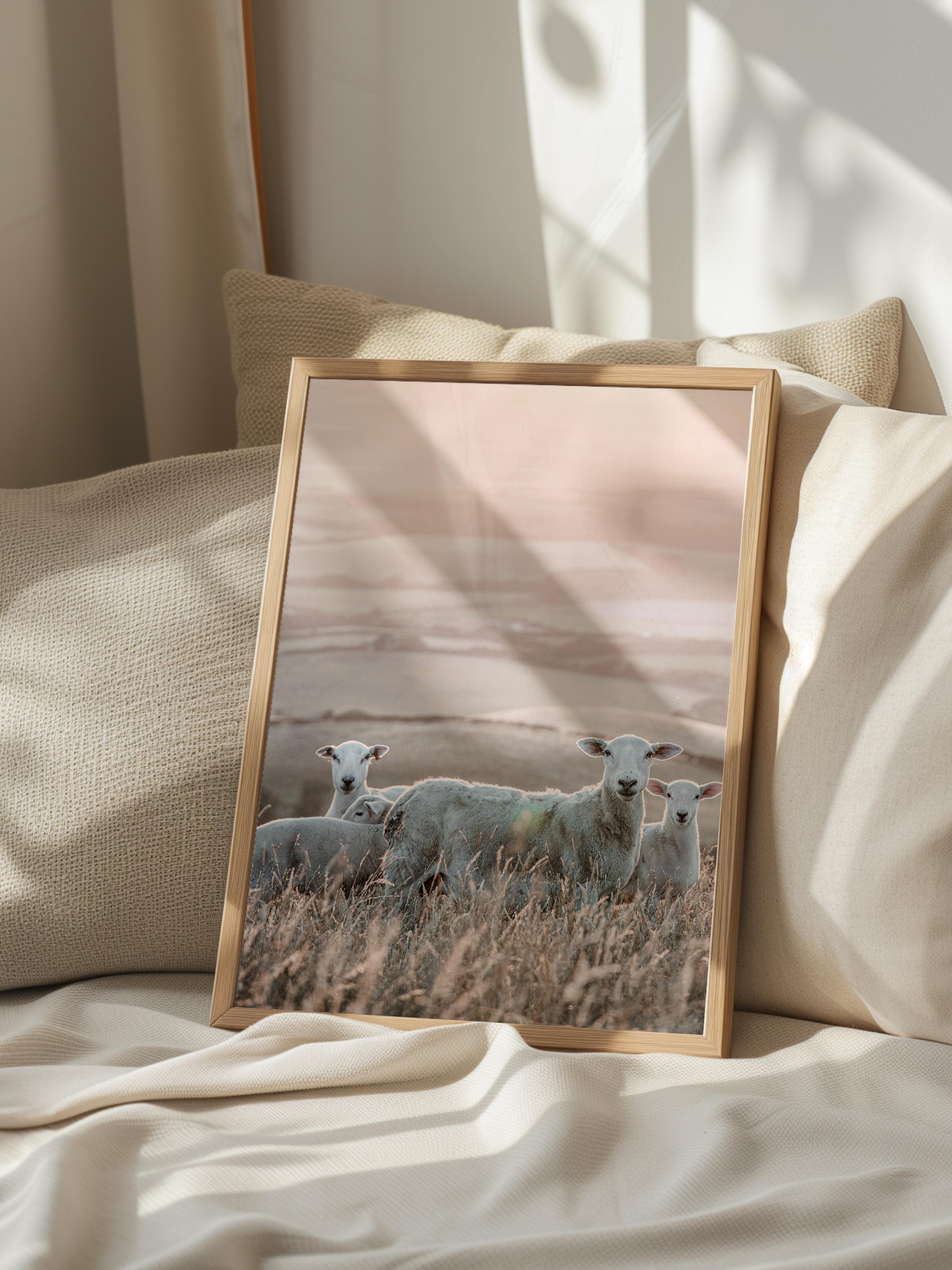 Rustic Çerçevesiz Poster, İskandinav Kahverengi Poster, NO:309 Tarlalar Fotoğraf, Dikey