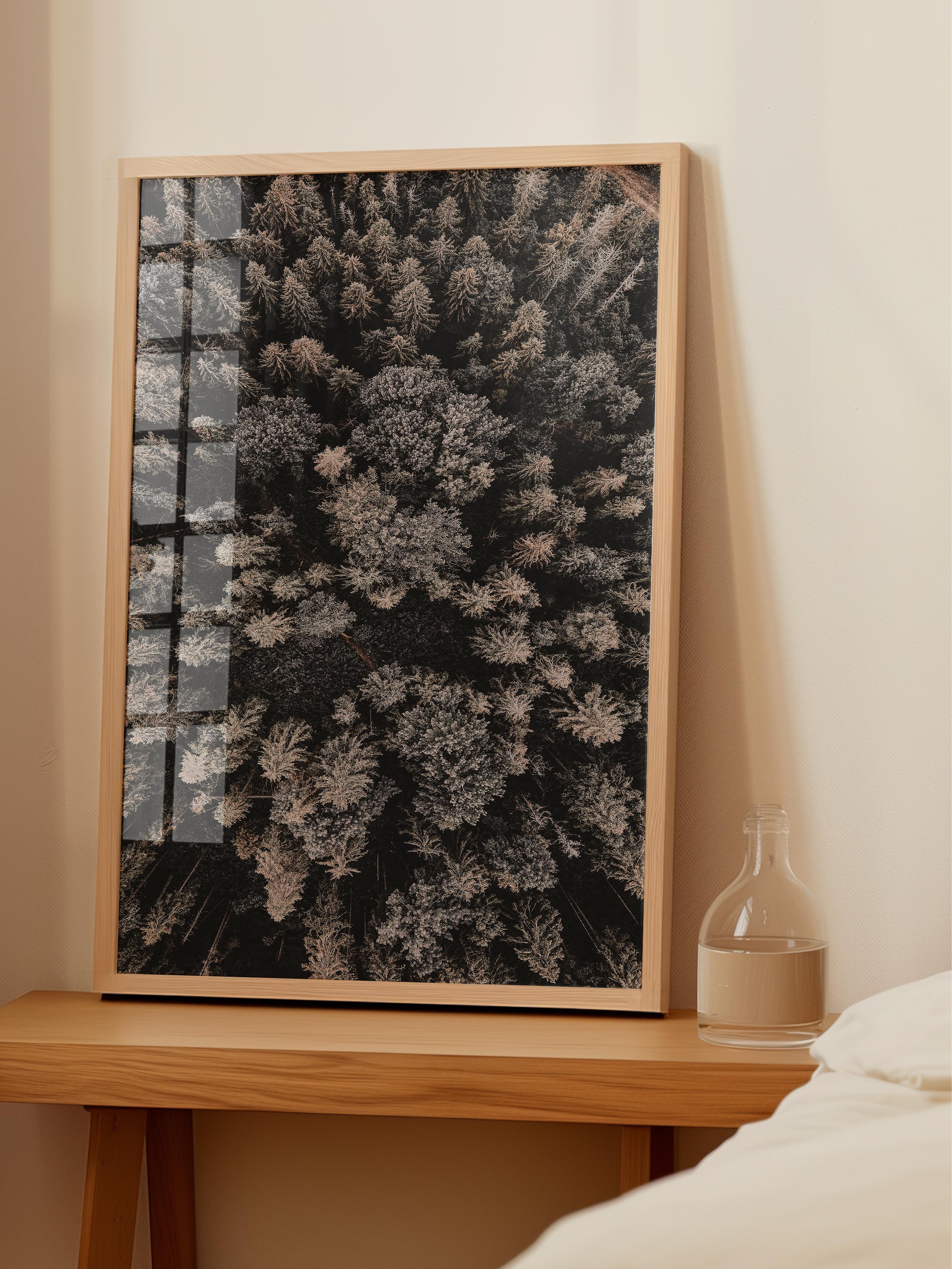 Rustic Çerçevesiz Poster, İskandinav Kahverengi Poster, NO:351 Otlar Fotoğraf, Dikey