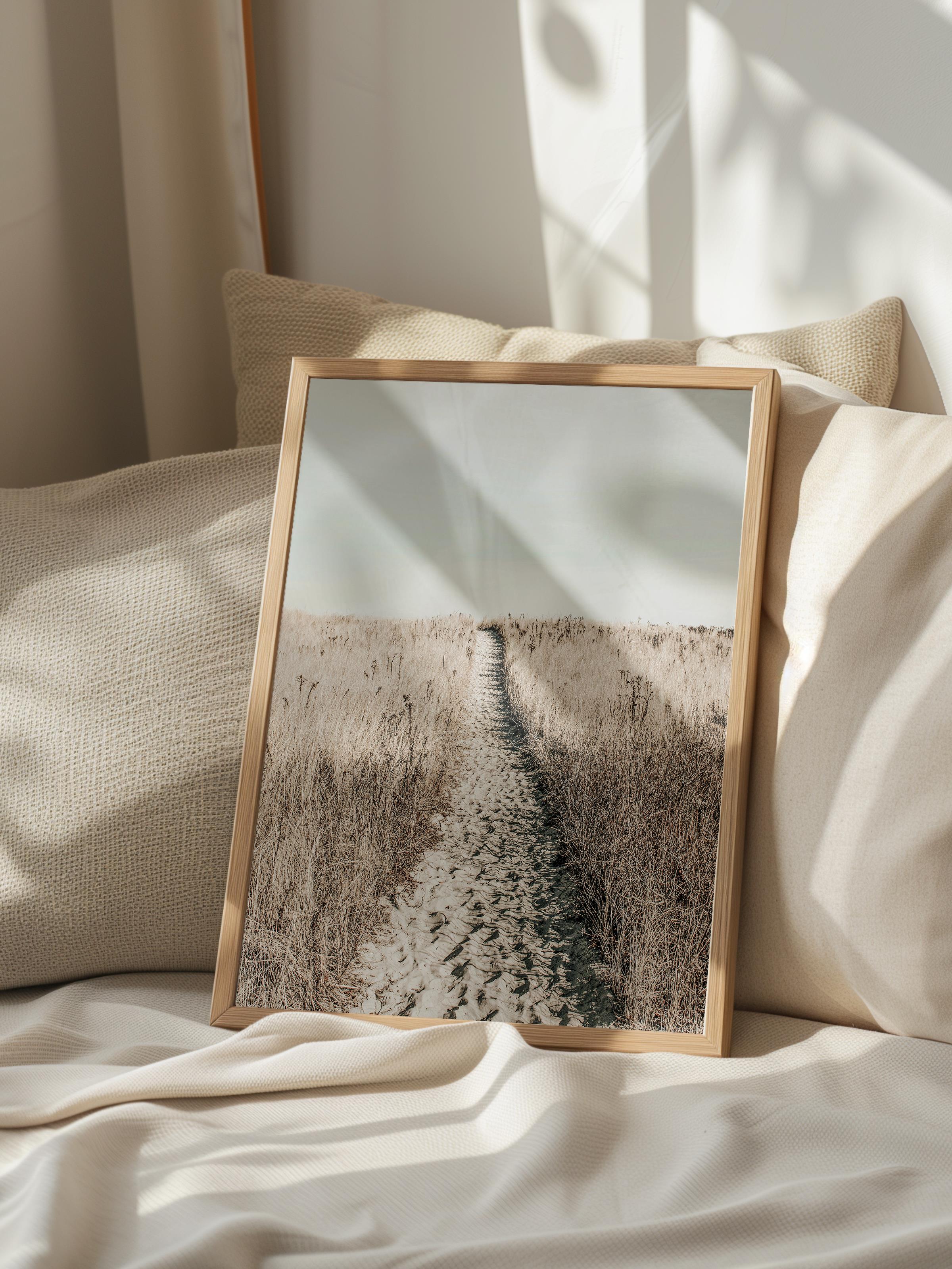 Rustic Çerçevesiz Poster, İskandinav Kahverengi Poster, NO:371 Yol Fotoğraf, Dikey