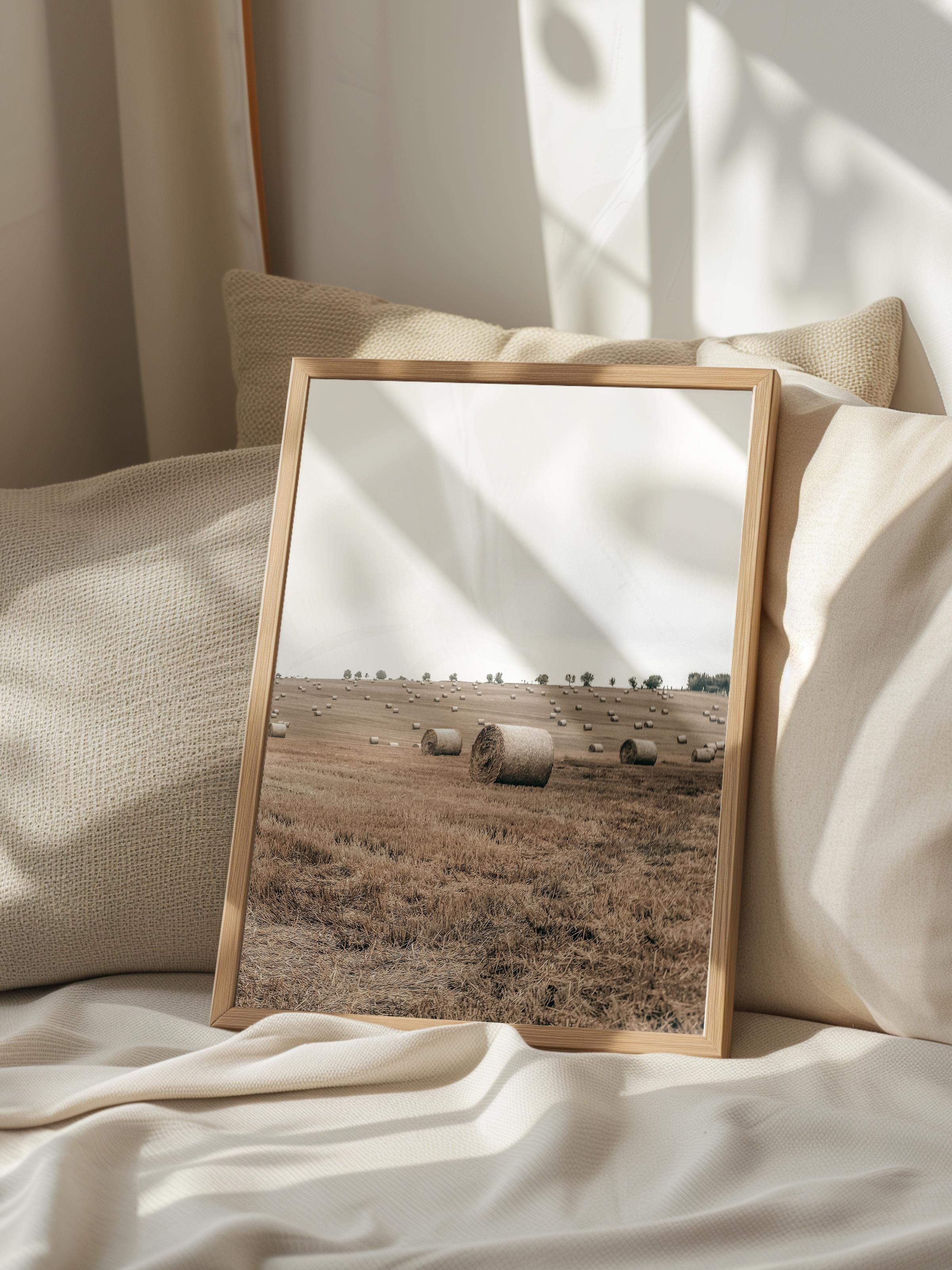 Rustic Çerçevesiz Poster, İskandinav Kahverengi Poster, NO:50 Kır Çiçekleri Fotoğraf, Dikey
