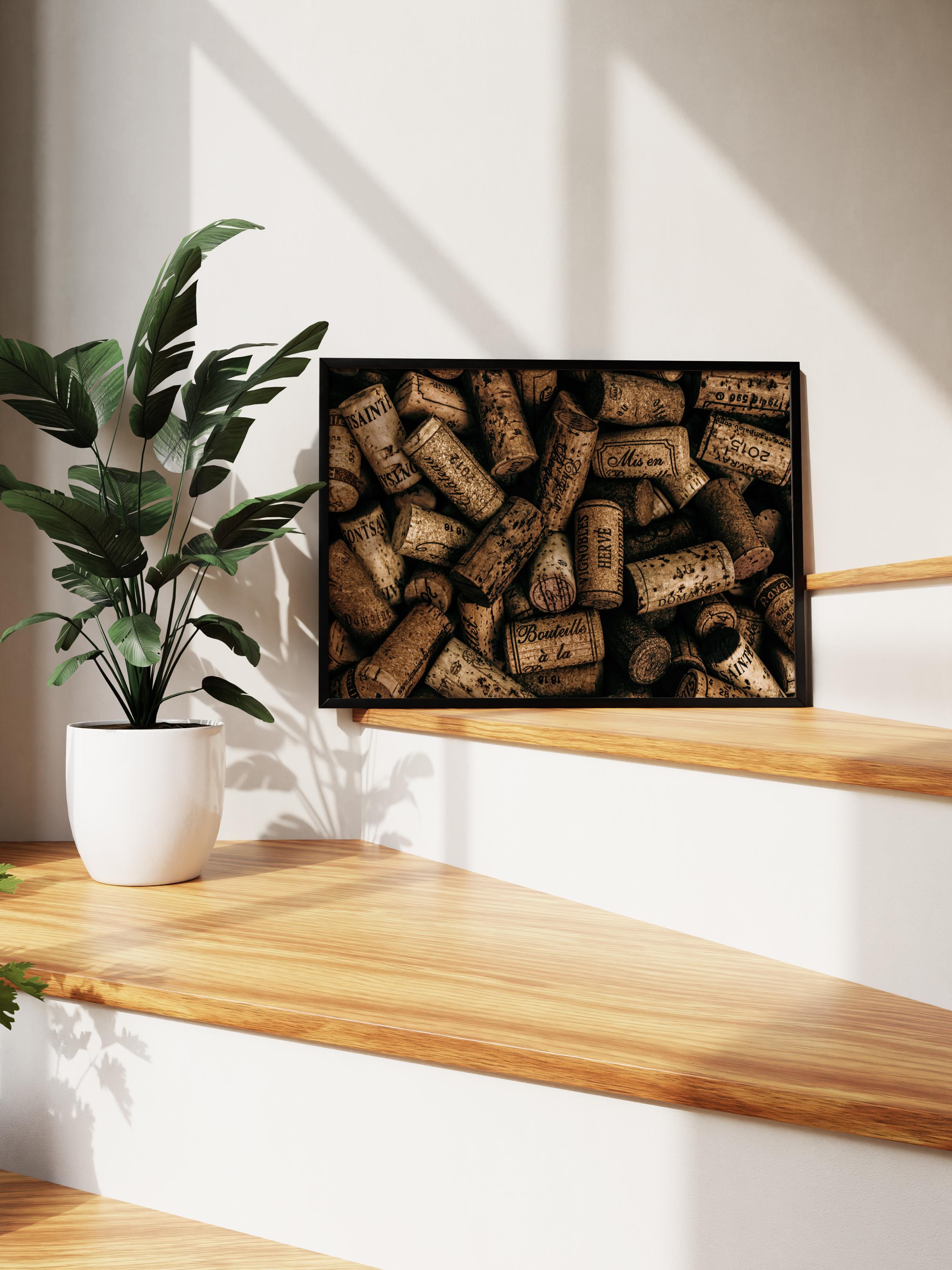 Rustic Çerçevesiz Poster, İskandinav Kahverengi Tablo, NO:502 Mantarlar Fotoğraf