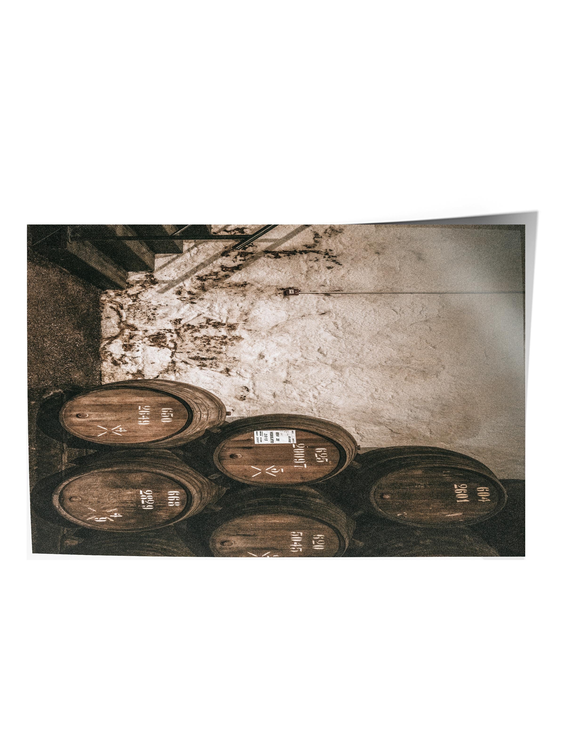 Rustic Çerçevesiz Poster, İskandinav Kahverengi Tablo, NO:504 Fıçı Fotoğraf
