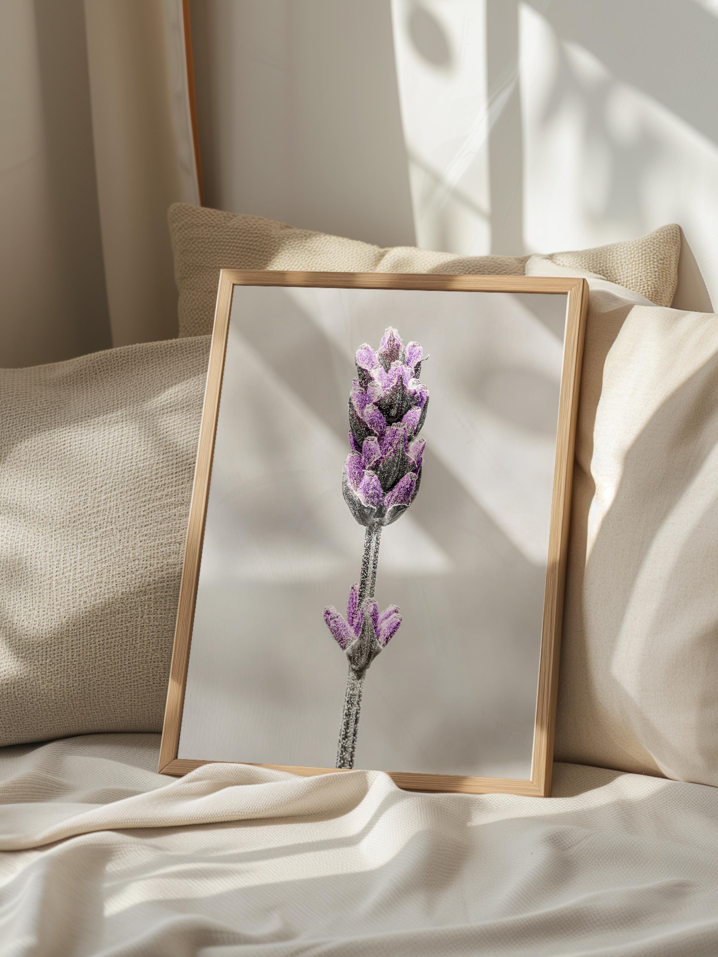 Rustic Çerçevesiz Poster, İskandinav Mor Poster, NO:331 Lavanta Fotoğraf, Dikey
