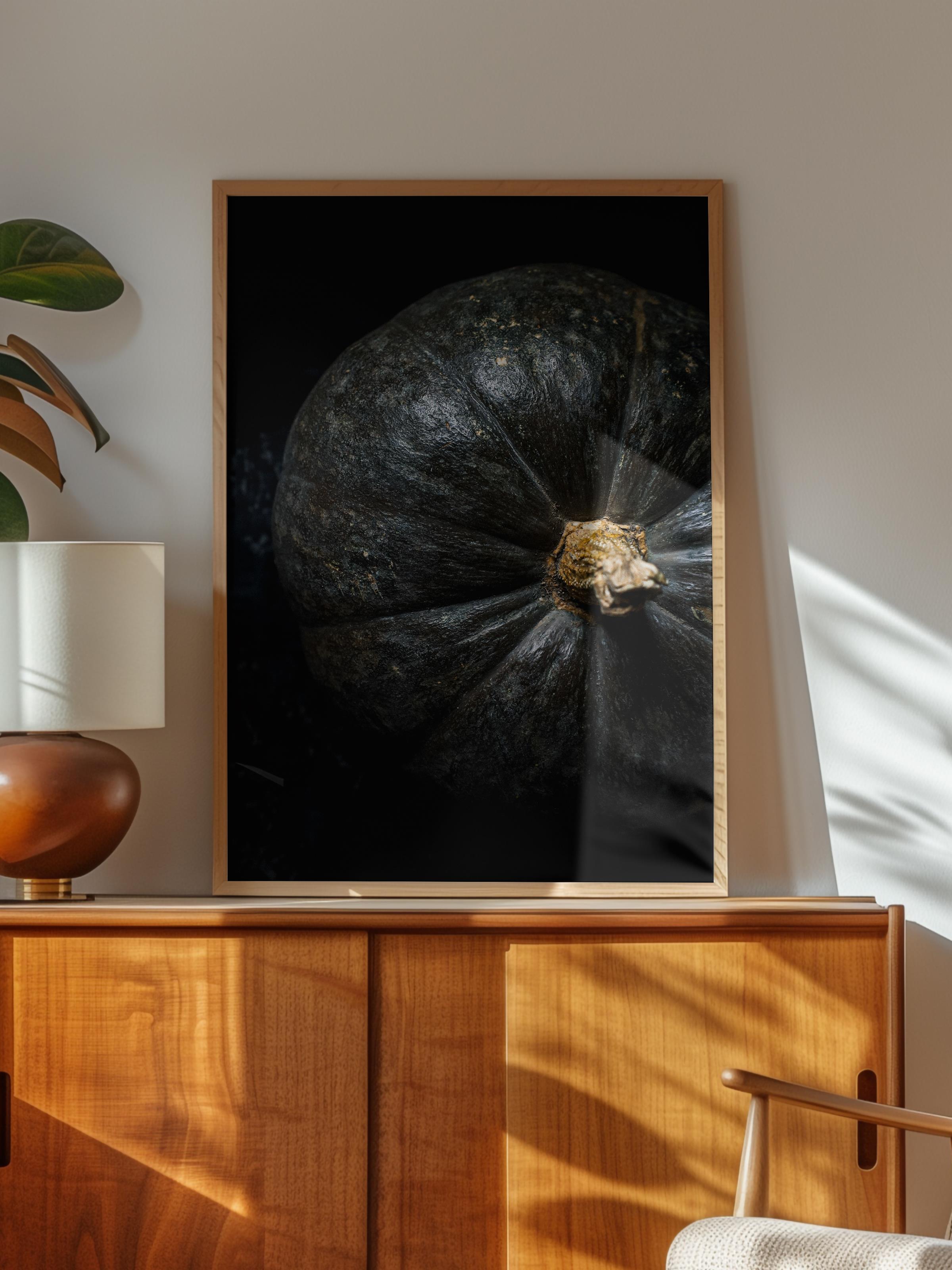 Rustic Çerçevesiz Poster, İskandinav Siyah Poster, NO:480 Kabak Fotoğraf