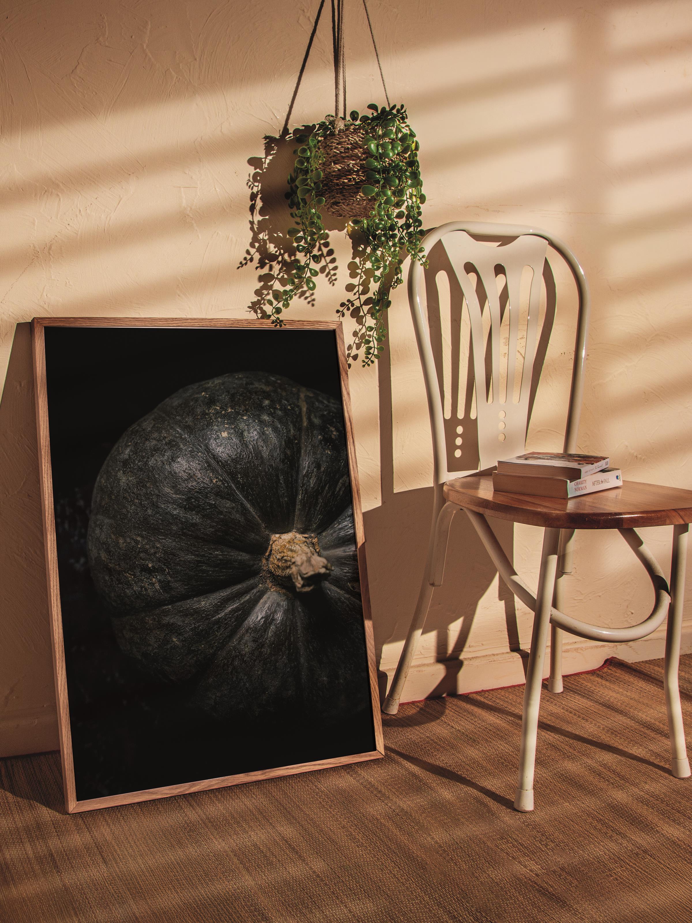 Rustic Çerçevesiz Poster, İskandinav Siyah Poster, NO:480 Kabak Fotoğraf