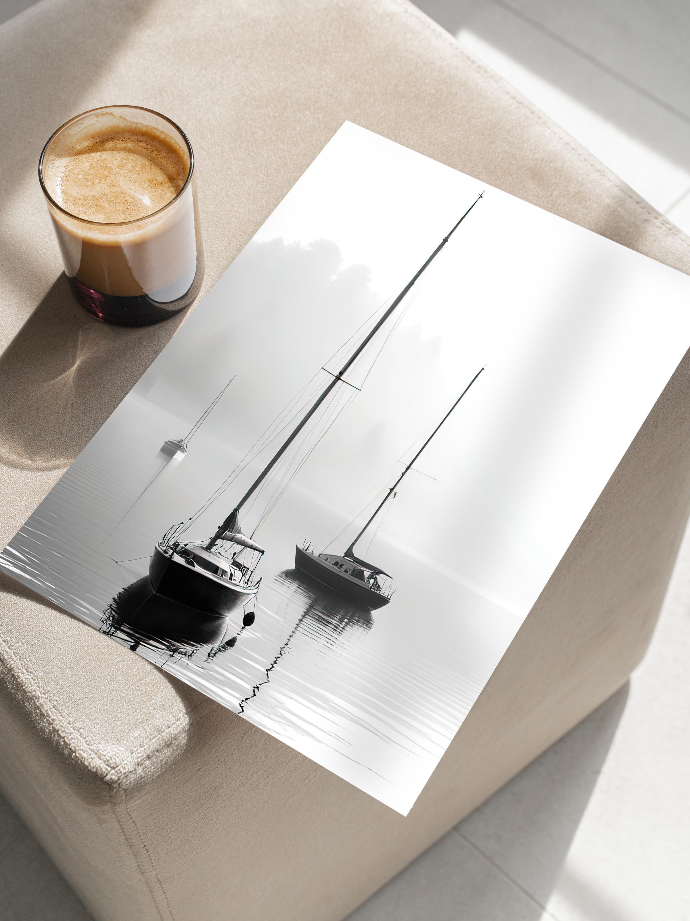 Sail Boats Poster, Çerçevesiz Duvar Posteri, Dikey Duvar Tablosu Comfort Serisi NO:108383