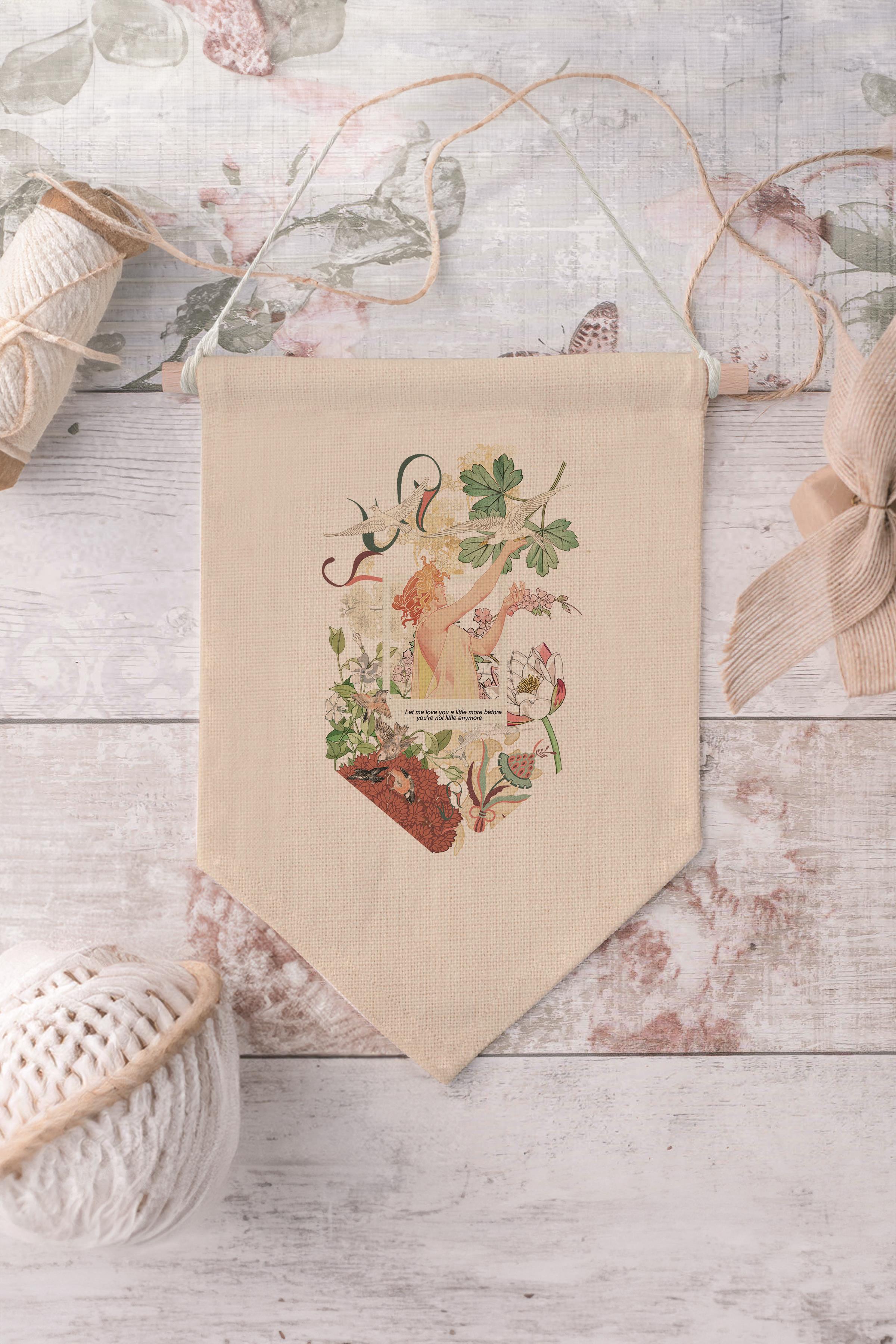 Salon Duvar Dekoru, Pinterest Oda Dekoru, Sanat Serisi, Kanvas Flama Askılı Duvar Örtüsü NO:436