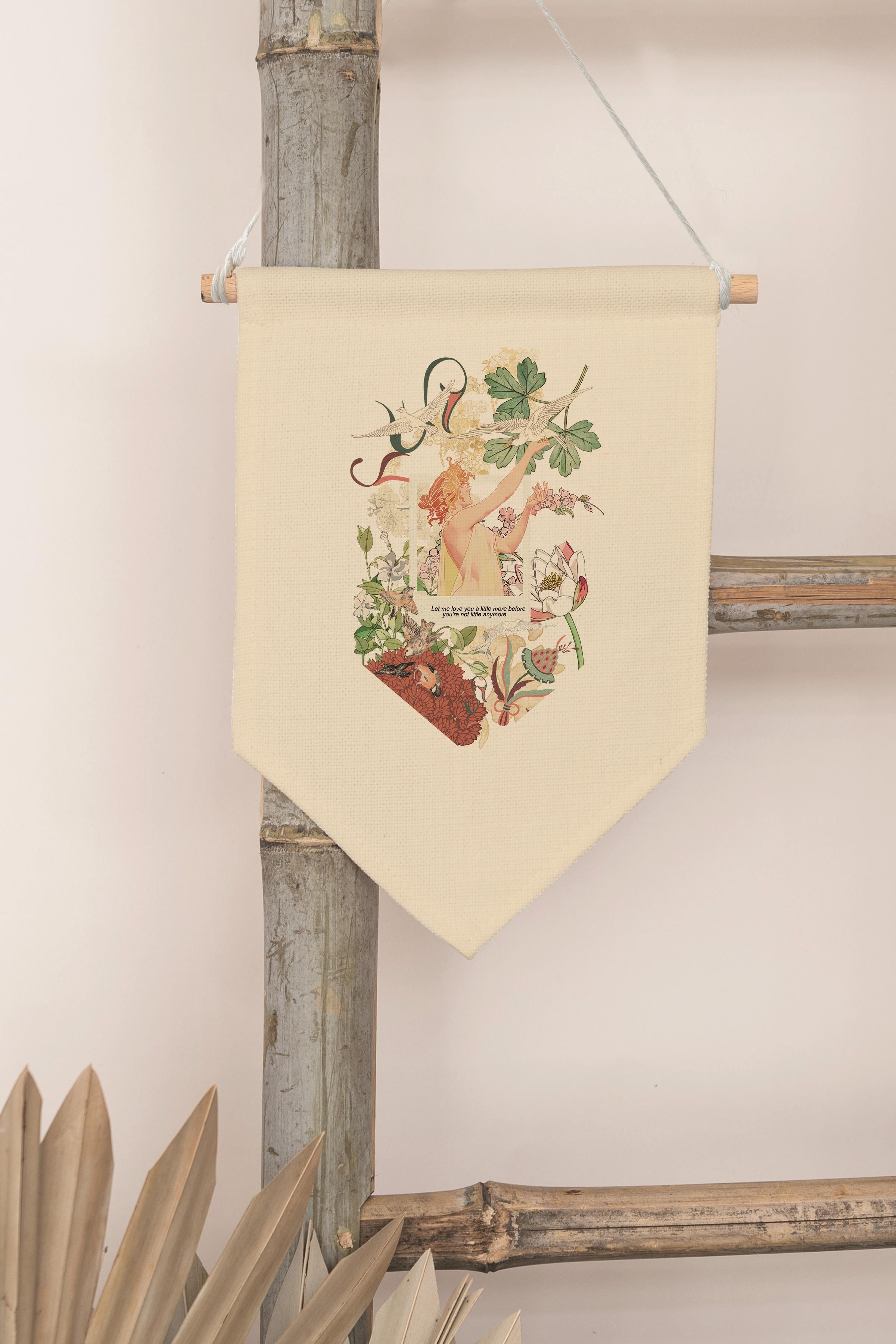 Salon Duvar Dekoru, Pinterest Oda Dekoru, Sanat Serisi, Kanvas Flama Askılı Duvar Örtüsü NO:436