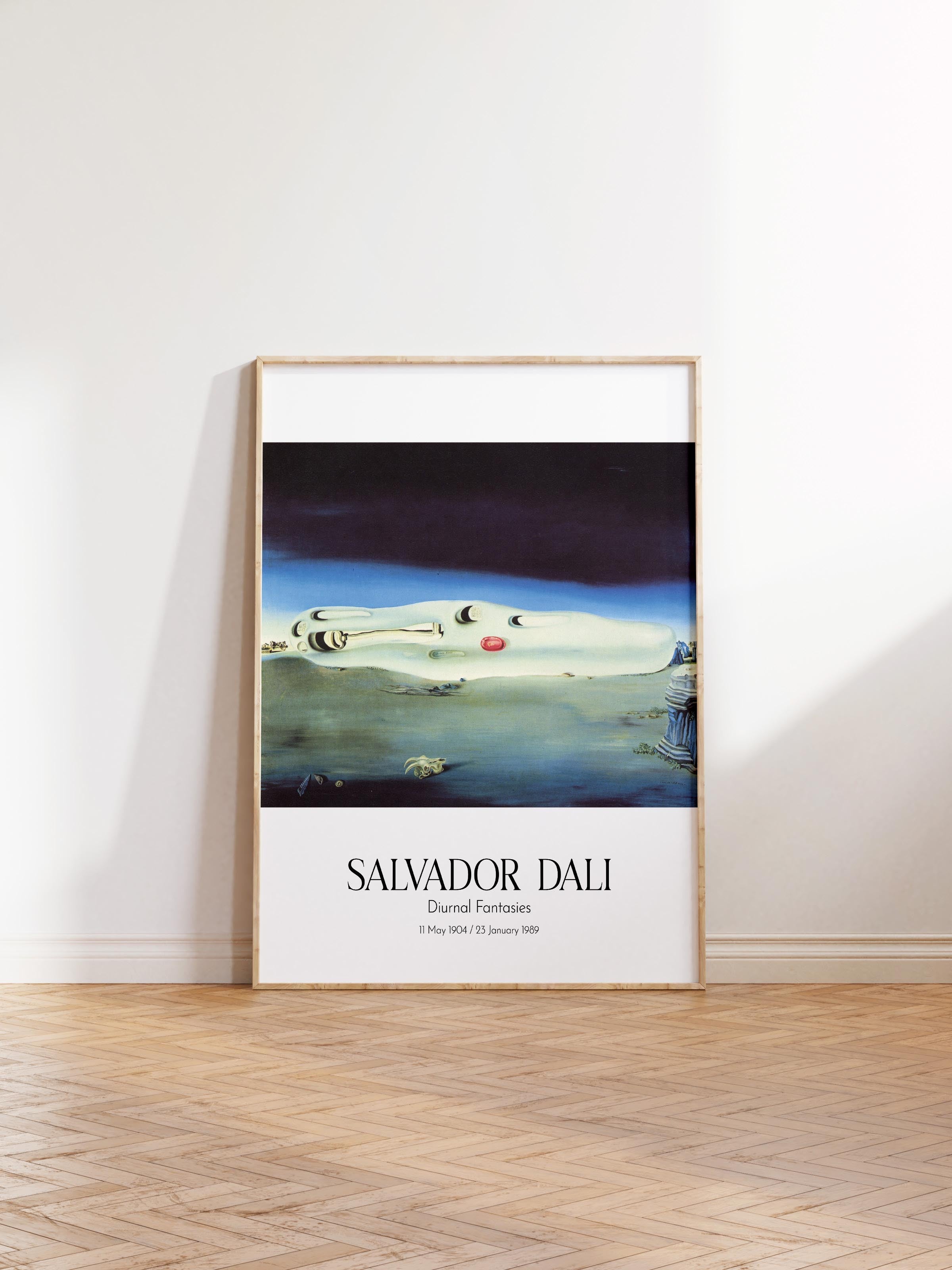 Salvador Dali - Diurnal Fantasies, Ahşap Çerçeveli Tablo, Sanat Serisi NO:112502