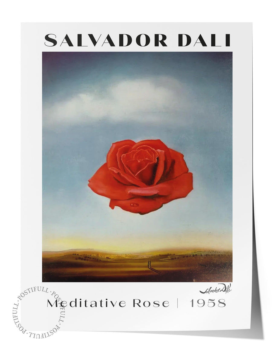 Meditative Rose Modern Sanat Çerçevesiz Poster