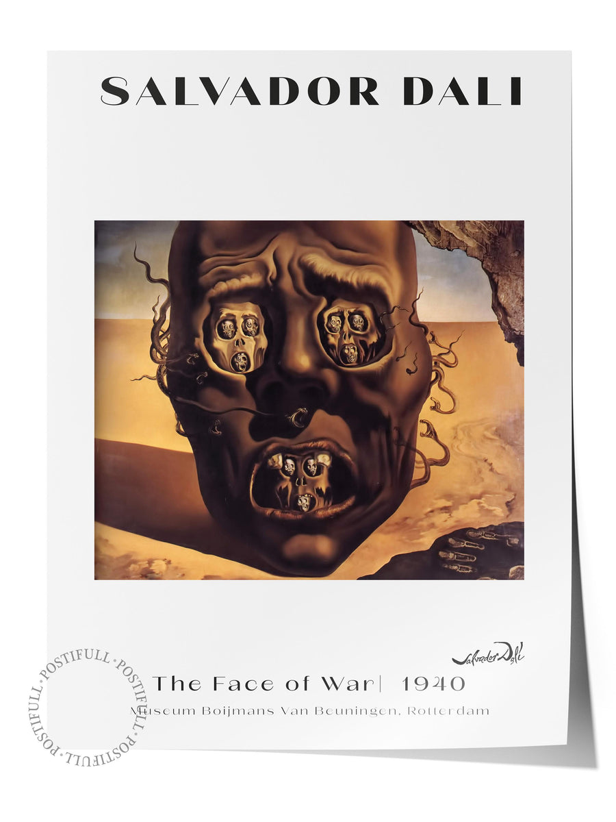 The Face of War Modern Sanat Çerçevesiz Poster