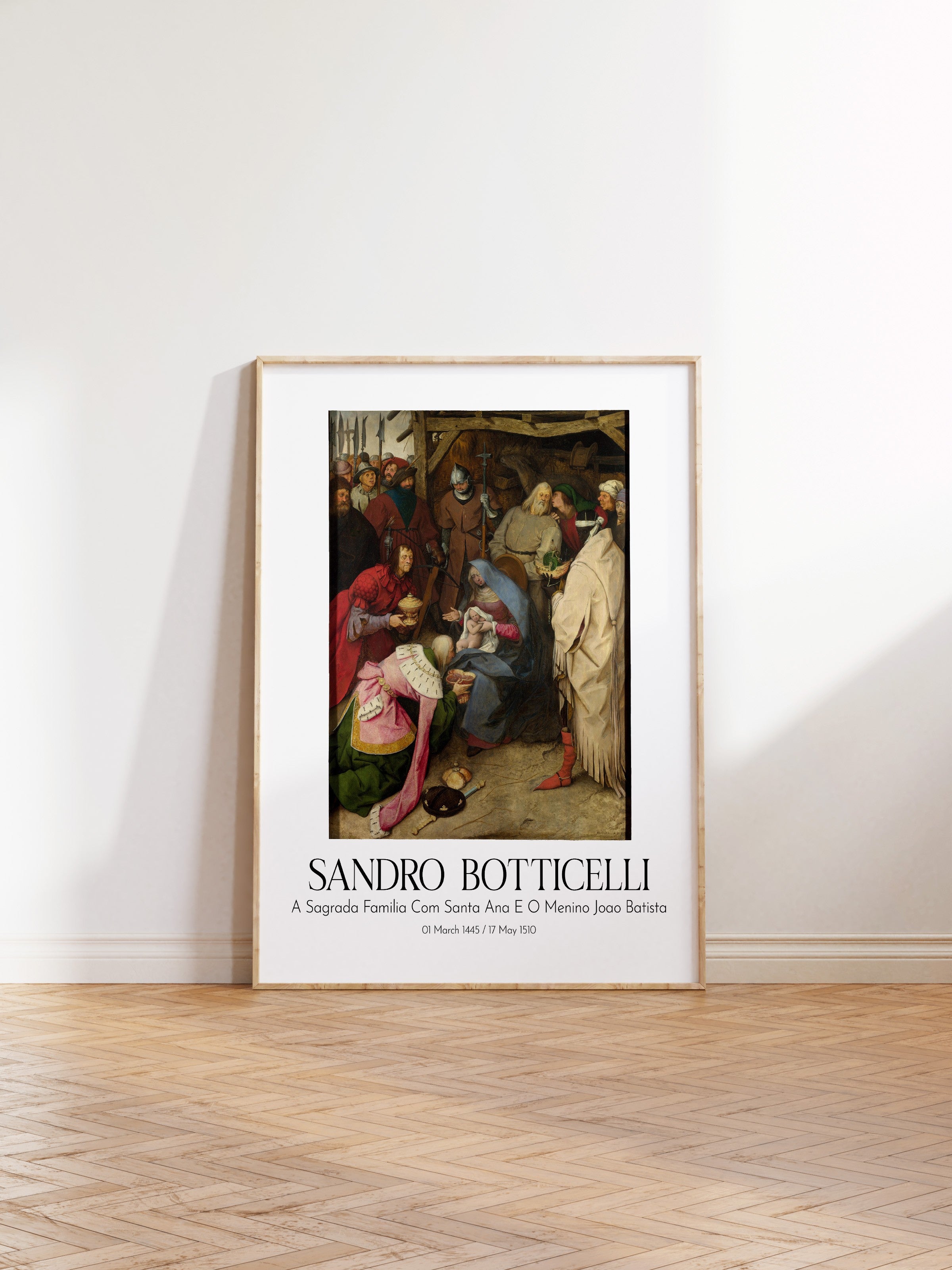Sandro Botticelli, Ahşap Çerçeveli Tablo, Sanat Serisi NO:110752