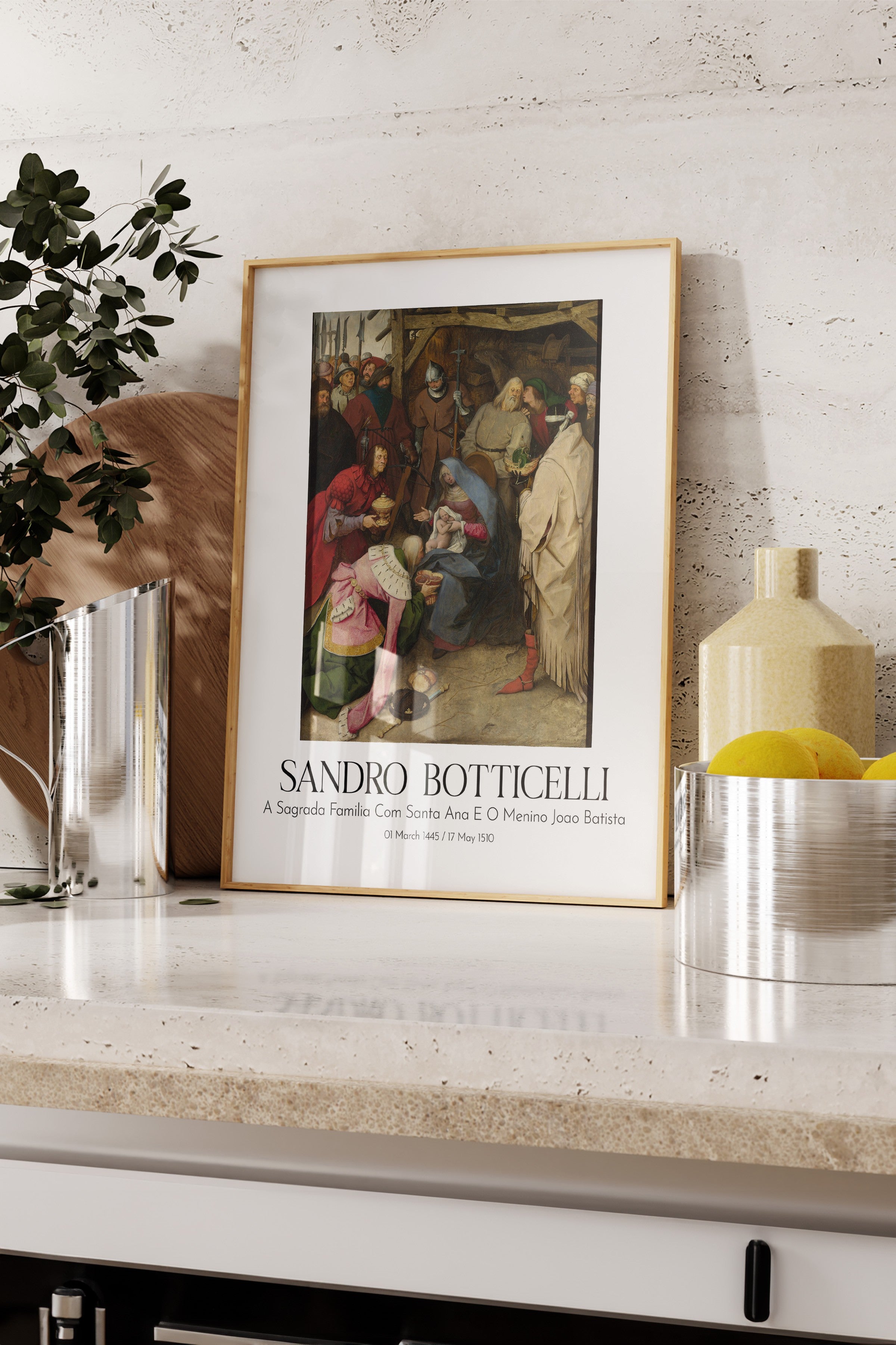Sandro Botticelli, Ahşap Çerçeveli Tablo, Sanat Serisi NO:110752