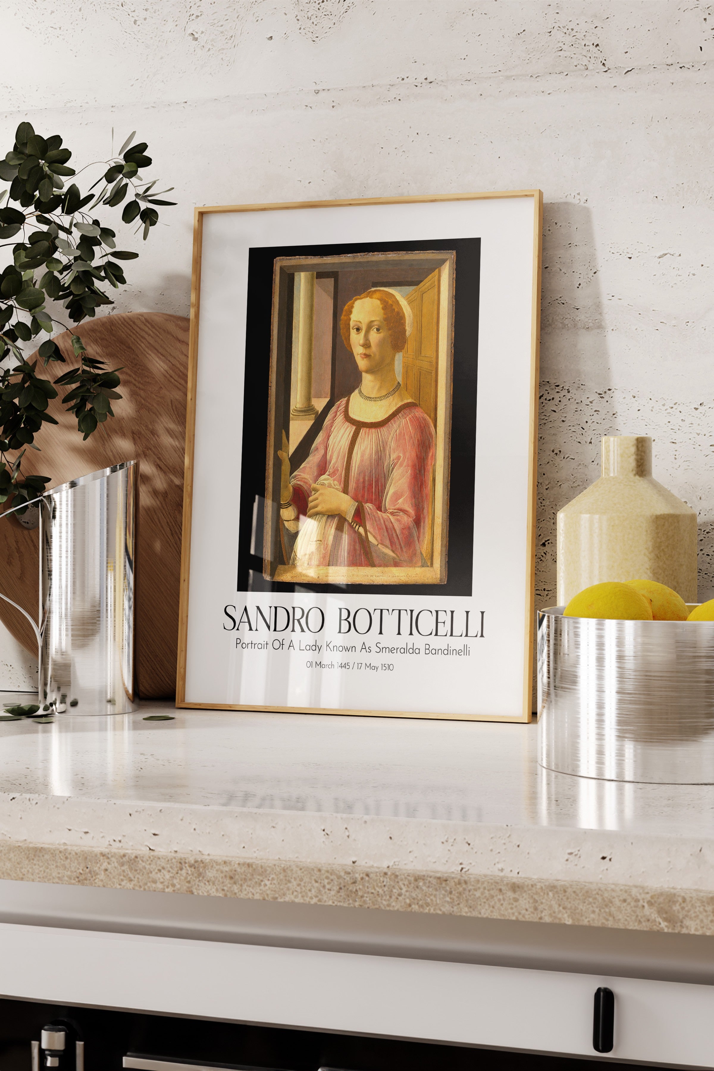Sandro Botticelli, Ahşap Çerçeveli Tablo, Sanat Serisi NO:110756