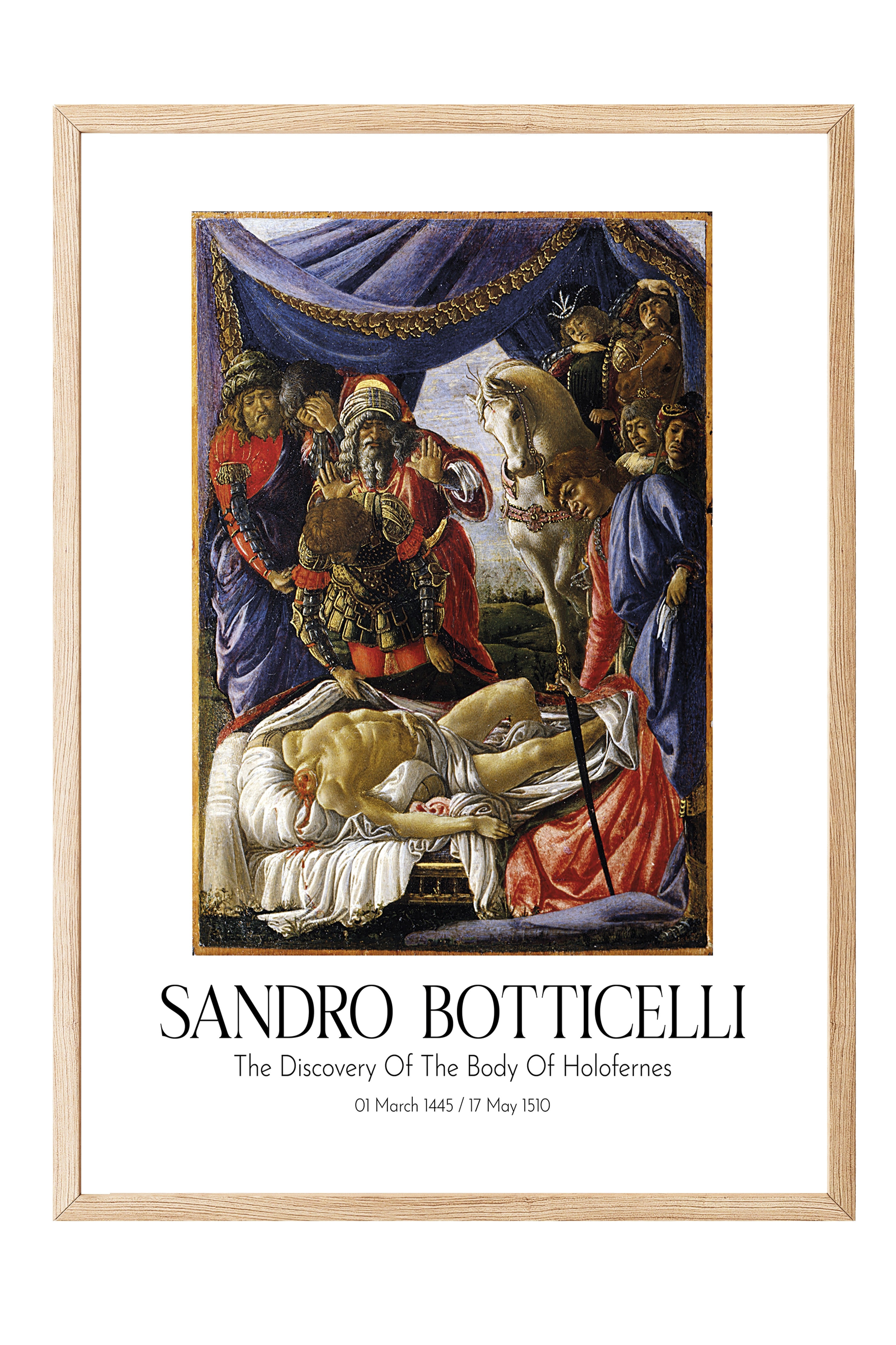 Sandro Botticelli, Ahşap Çerçeveli Tablo, Sanat Serisi NO:110758