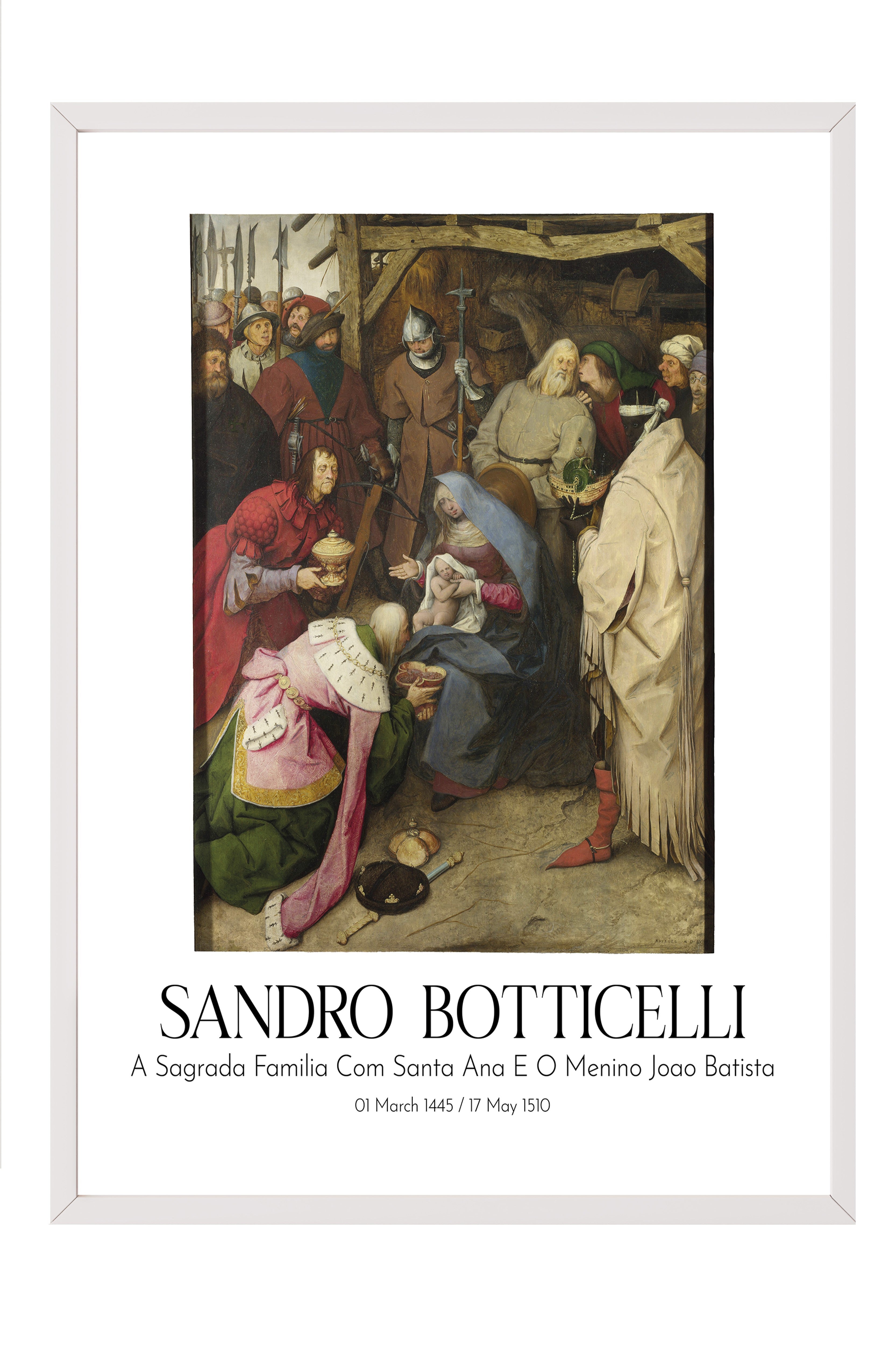 Sandro Botticelli, Beyaz Çerçeveli Tablo, Sanat Serisi NO:110752