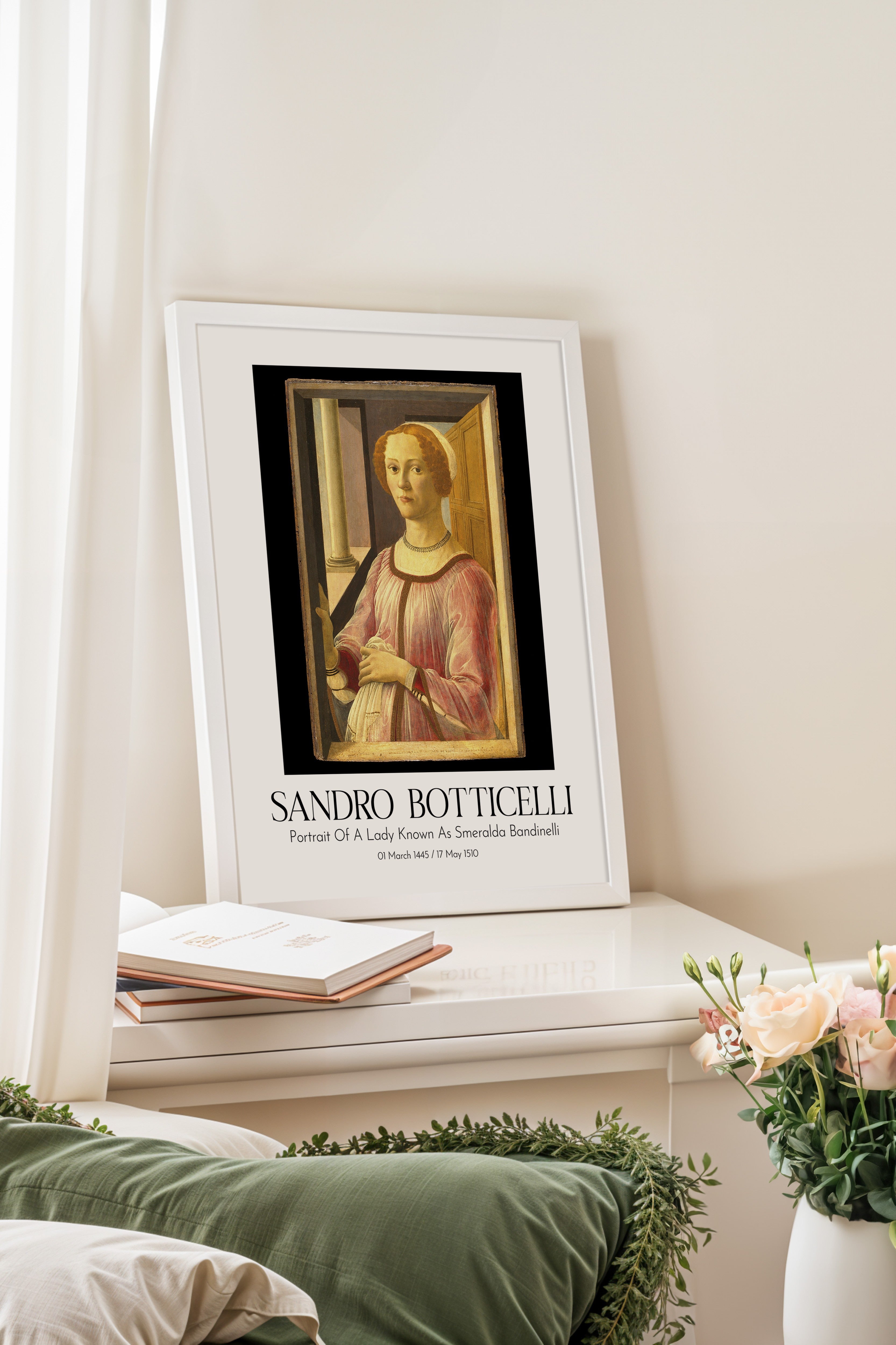 Sandro Botticelli, Beyaz Çerçeveli Tablo, Sanat Serisi NO:110756