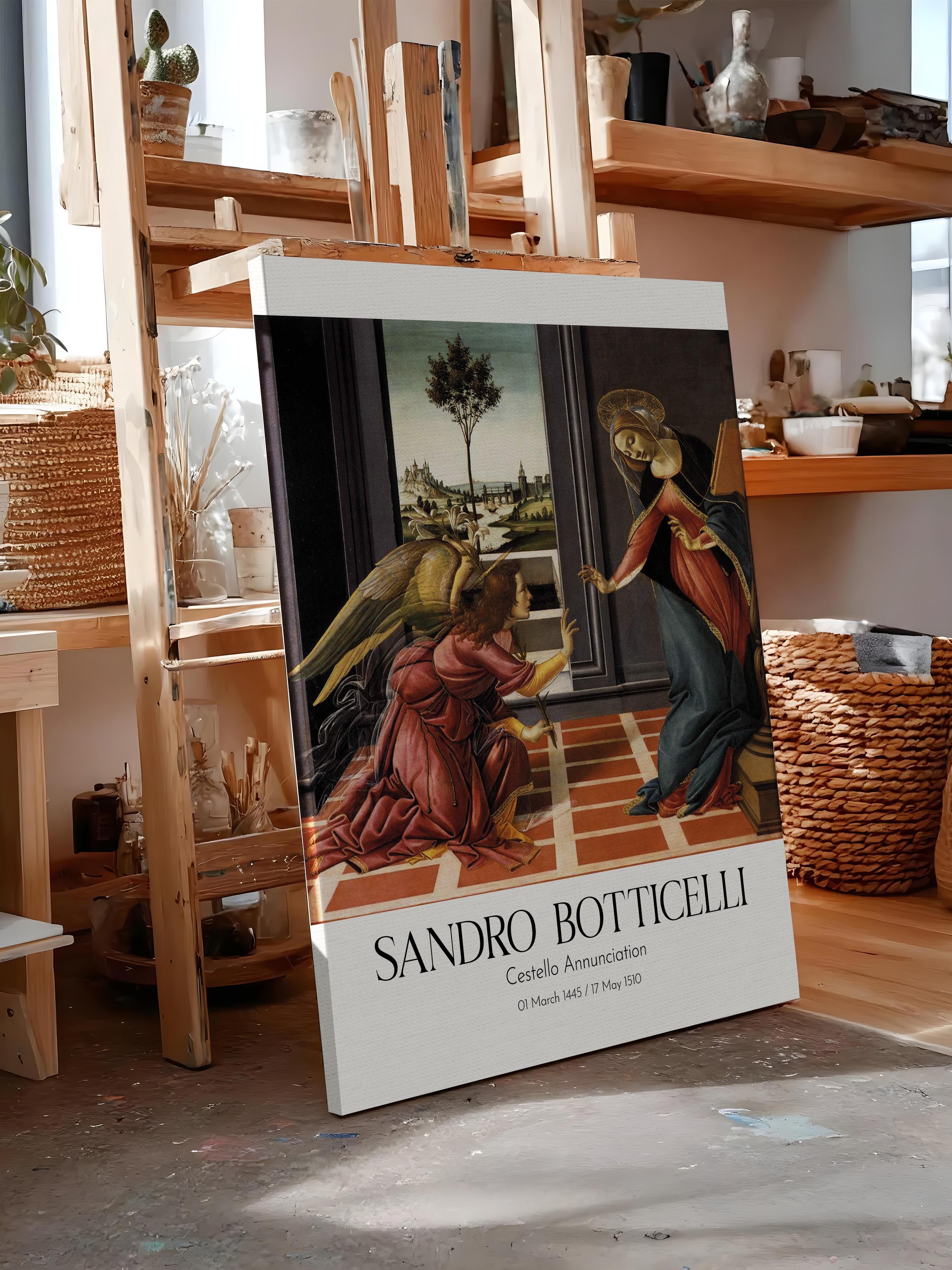 Sandro Botticelli - Cestello Annunciation, Kanvas Tablo, Sanat Serisi NO:110744