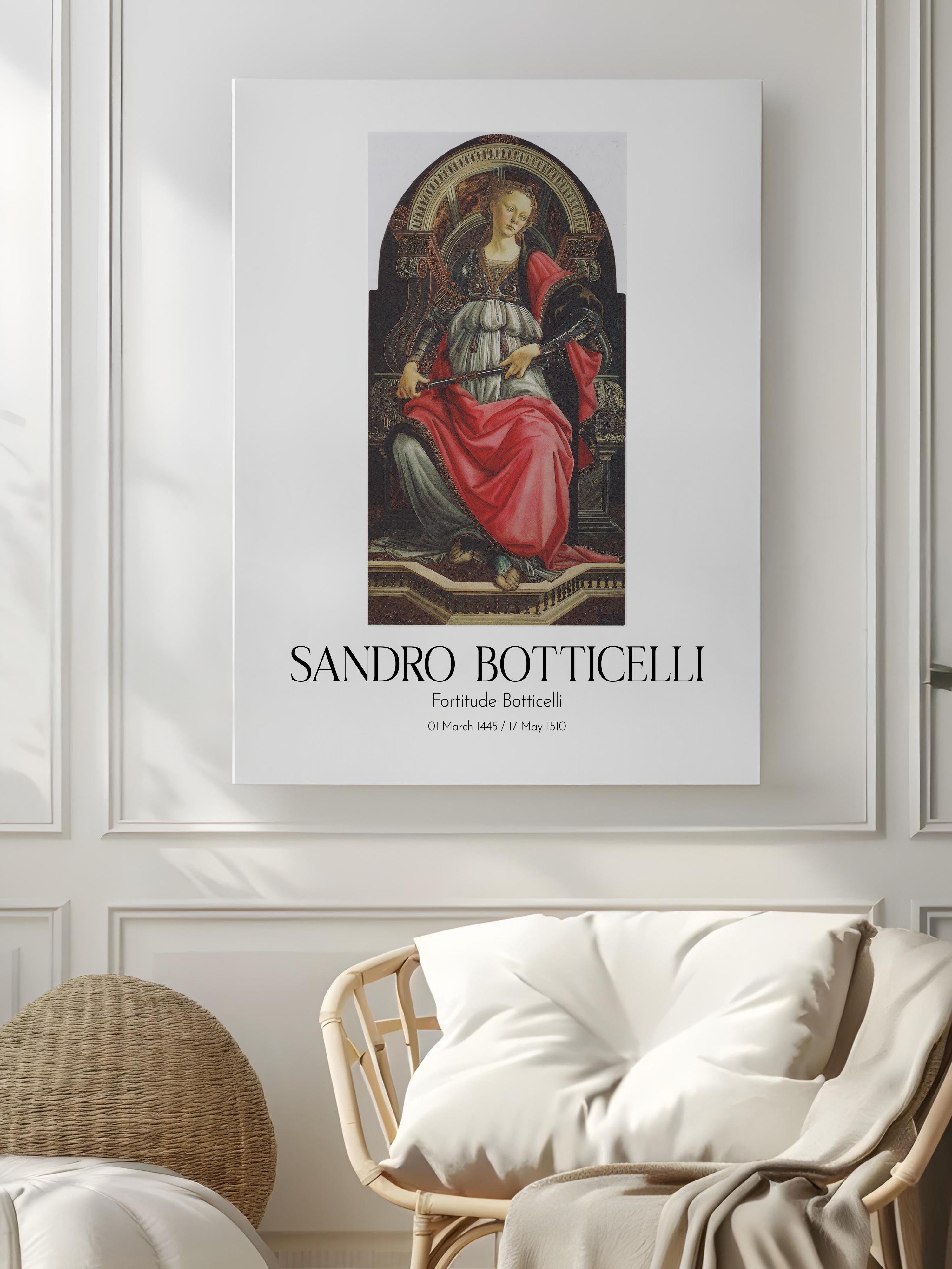 Sandro Botticelli - Fortitude Botticelli, Kanvas Tablo, Sanat Serisi NO:110745