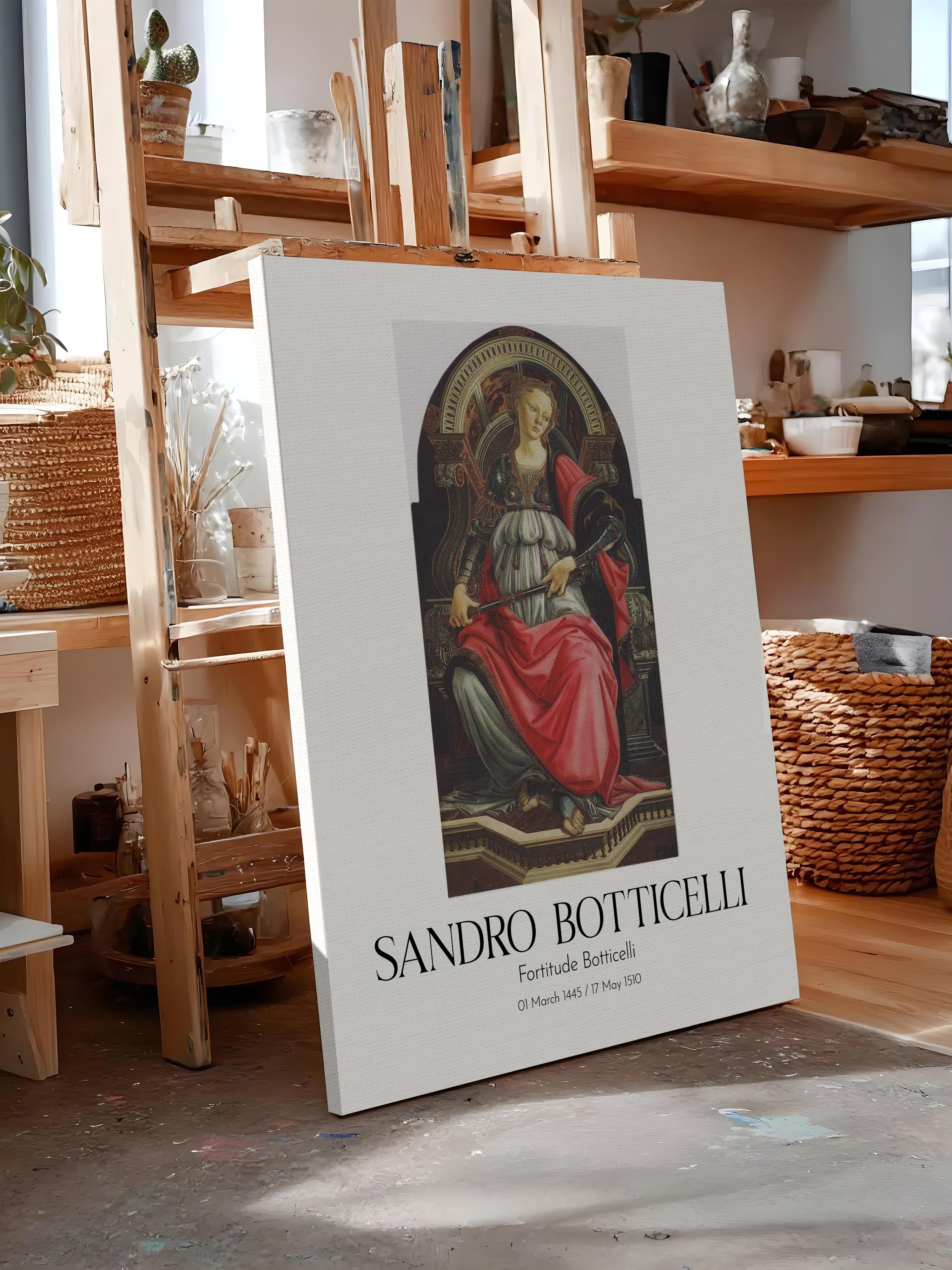 Sandro Botticelli - Fortitude Botticelli, Kanvas Tablo, Sanat Serisi NO:110745