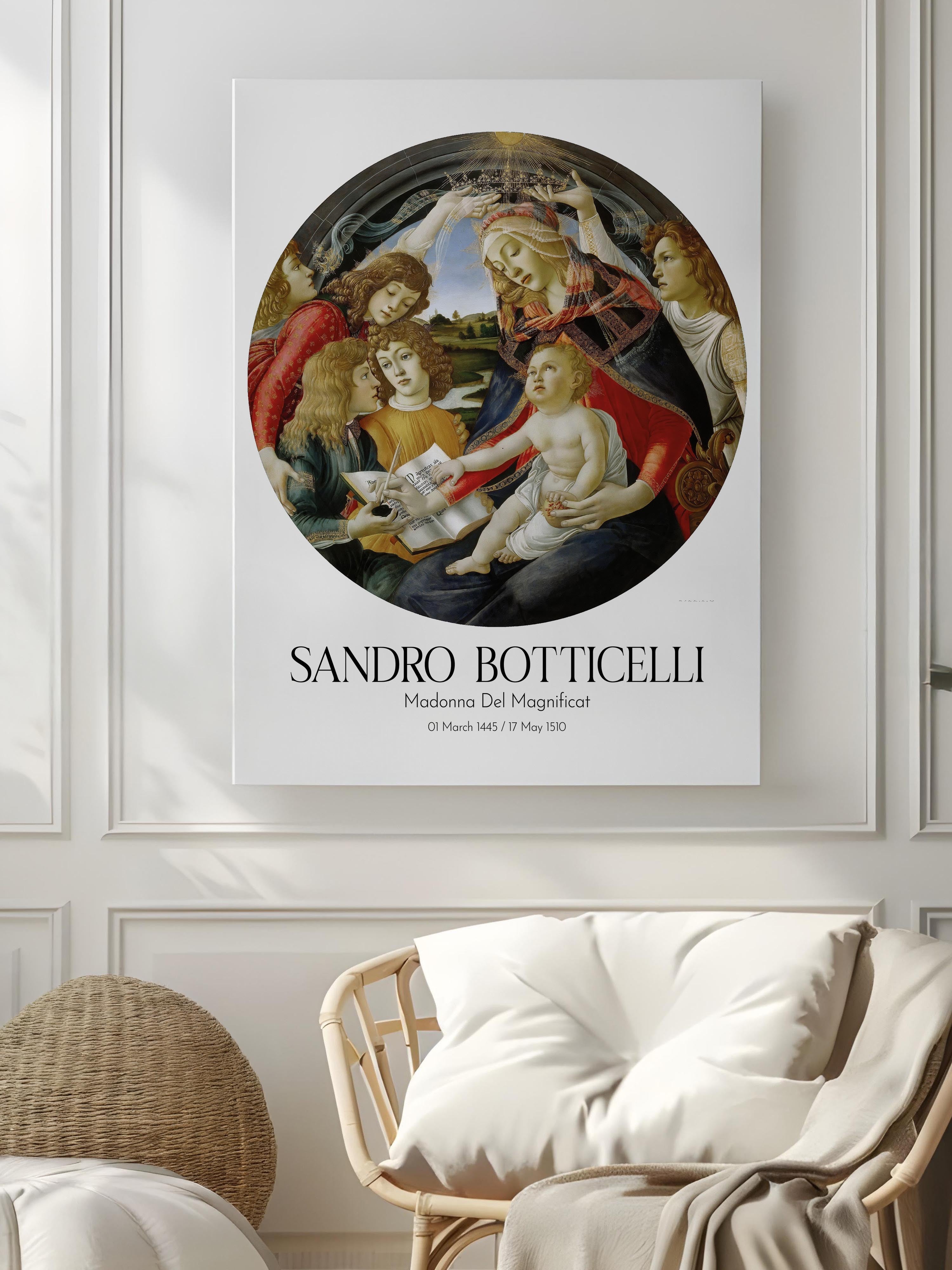 Sandro Botticelli - Madonna Del Magnificat, Kanvas Tablo, Sanat Serisi NO:110750