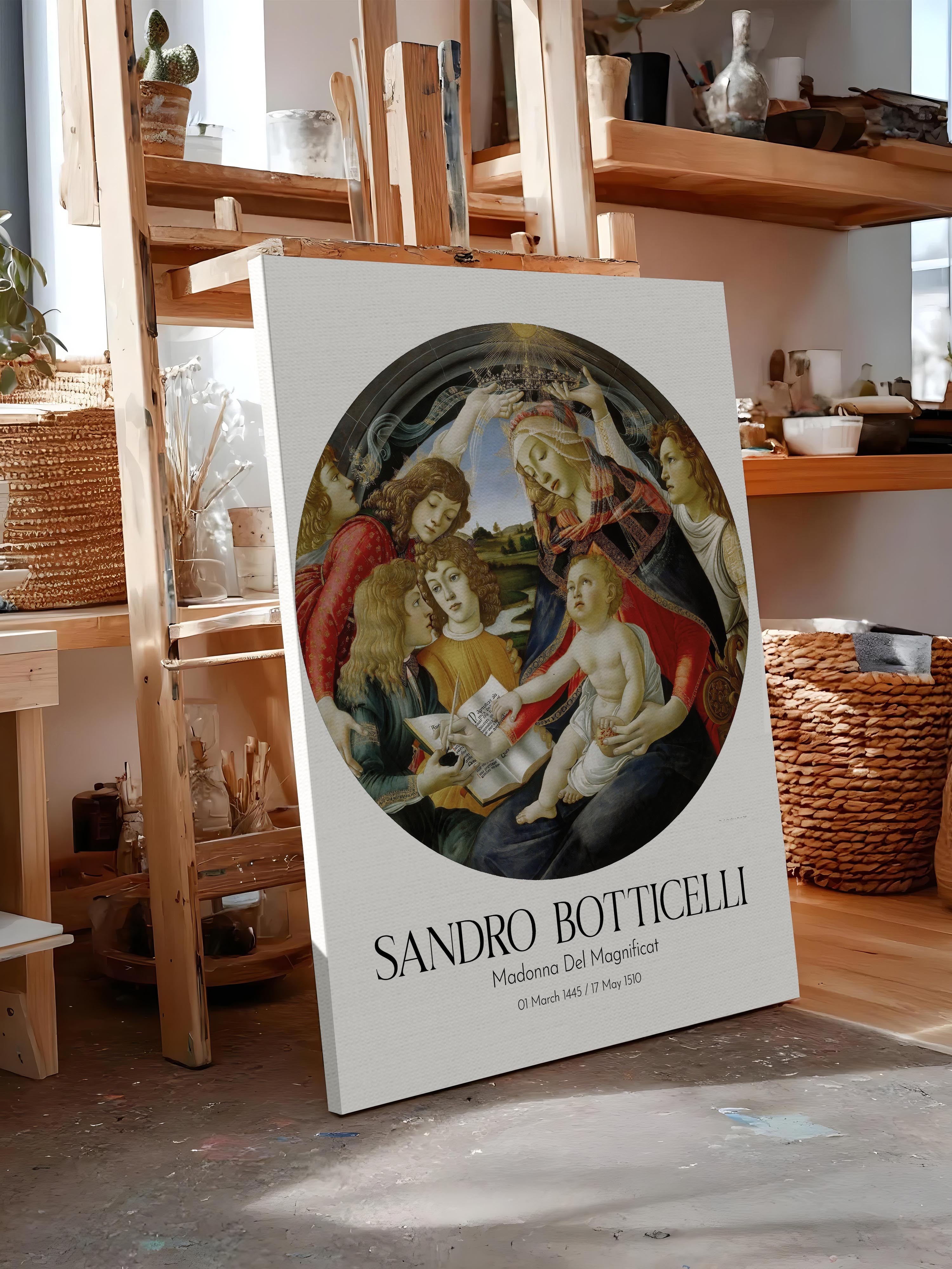 Sandro Botticelli - Madonna Del Magnificat, Kanvas Tablo, Sanat Serisi NO:110750