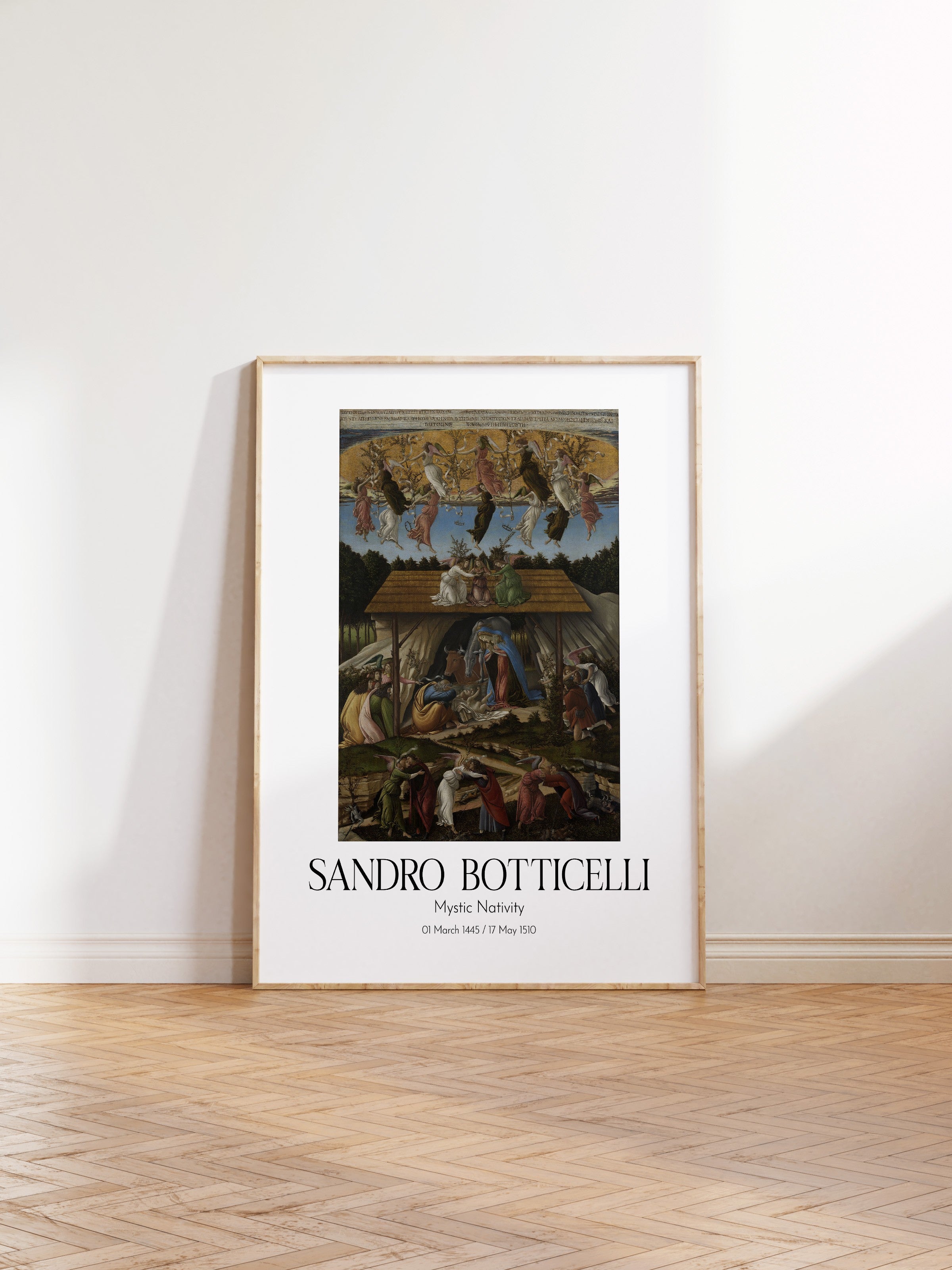 Sandro Botticelli - Mystic Nativity, Ahşap Çerçeveli Tablo, Sanat Serisi NO:110753