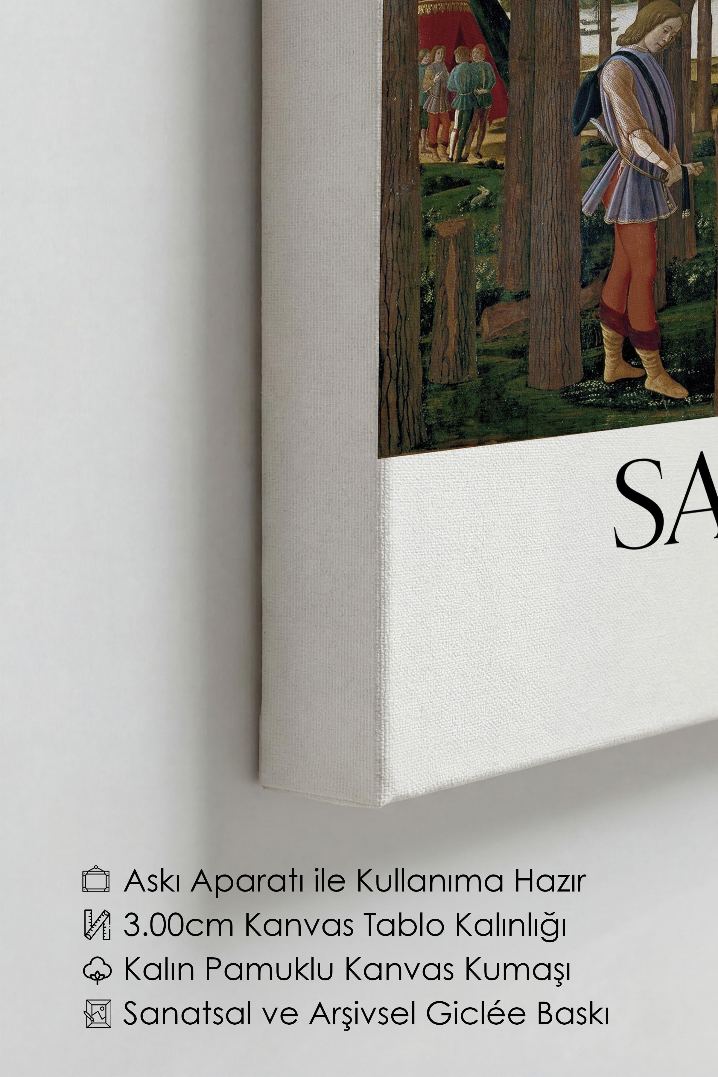 Sandro Botticelli - Nastagio Of The Honest, I, Kanvas Tablo, Sanat Serisi NO:110767