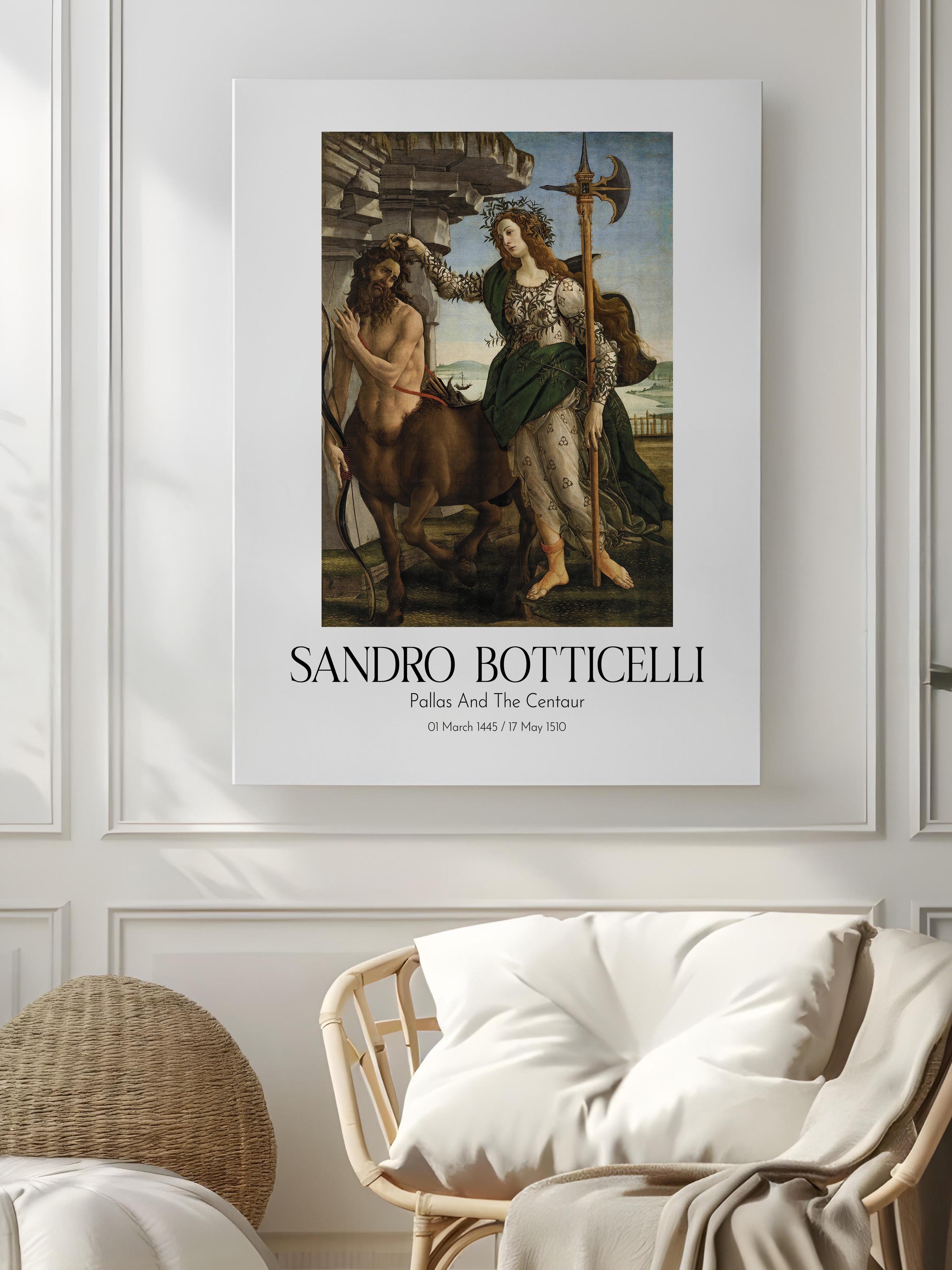 Sandro Botticelli - Pallas And The Centaur, Kanvas Tablo, Sanat Serisi NO:110754