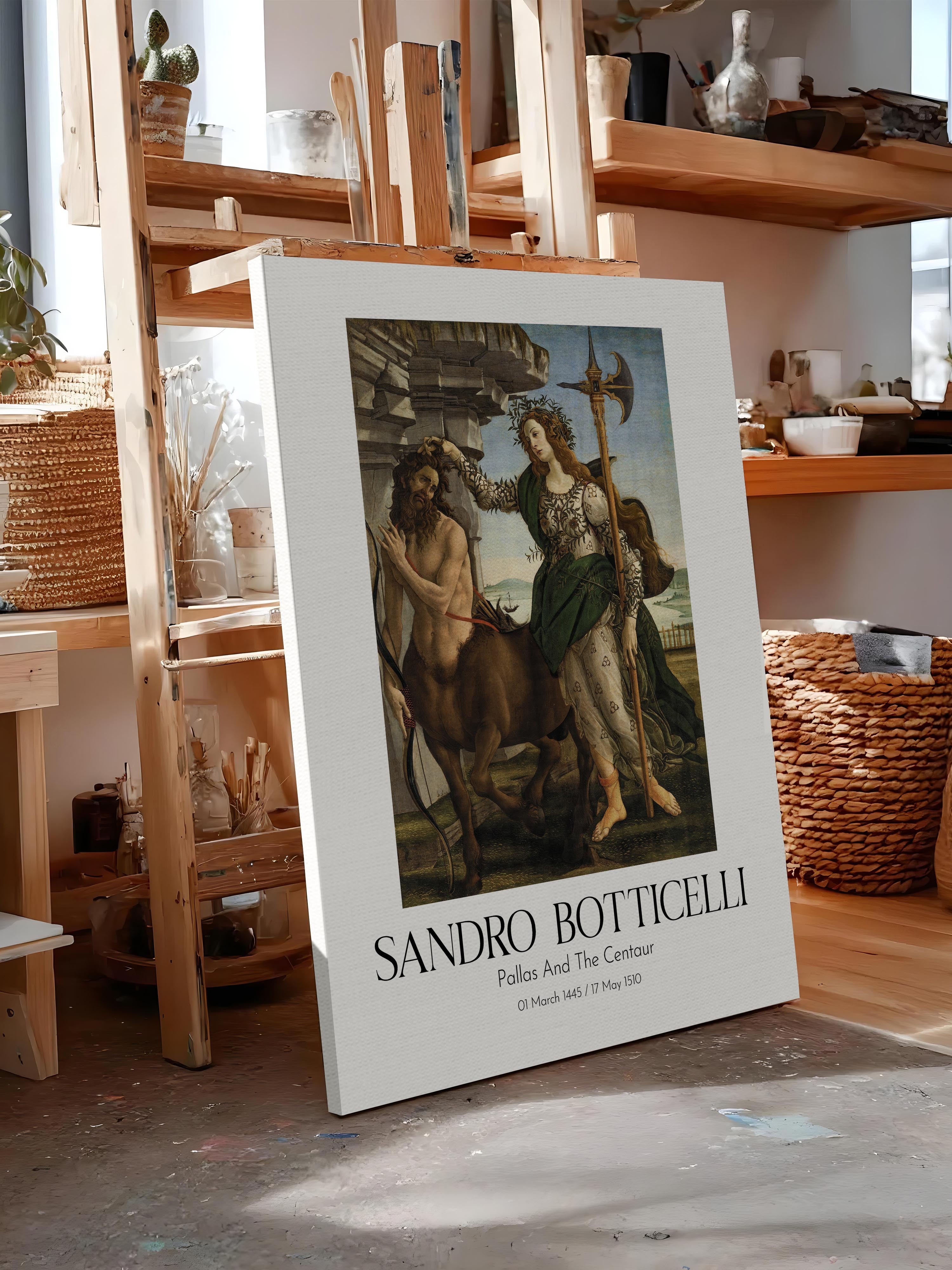 Sandro Botticelli - Pallas And The Centaur, Kanvas Tablo, Sanat Serisi NO:110754