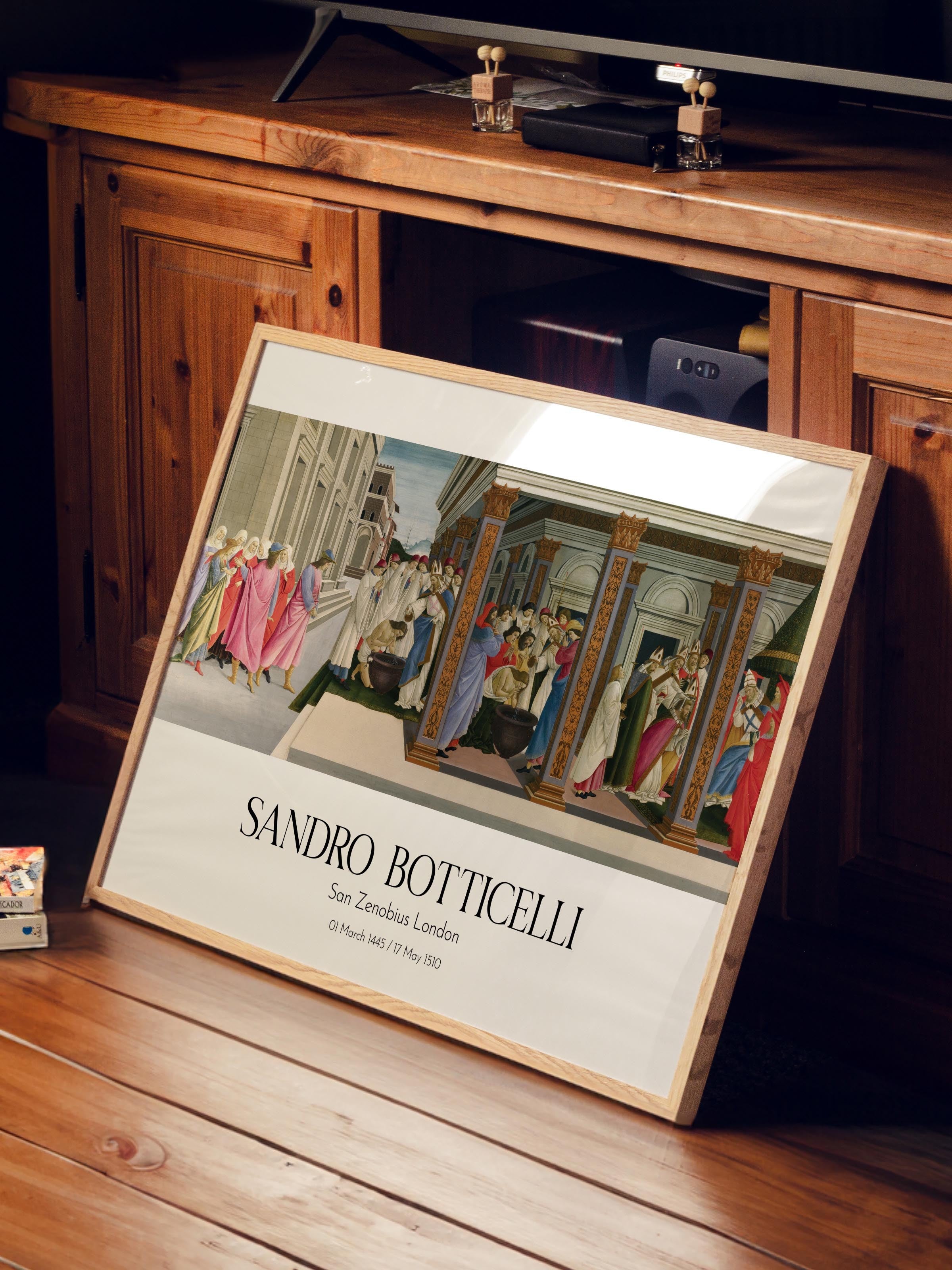 Sandro Botticelli - San Zenobius London, Ahşap Çerçeveli Tablo, Sanat Serisi NO:110765