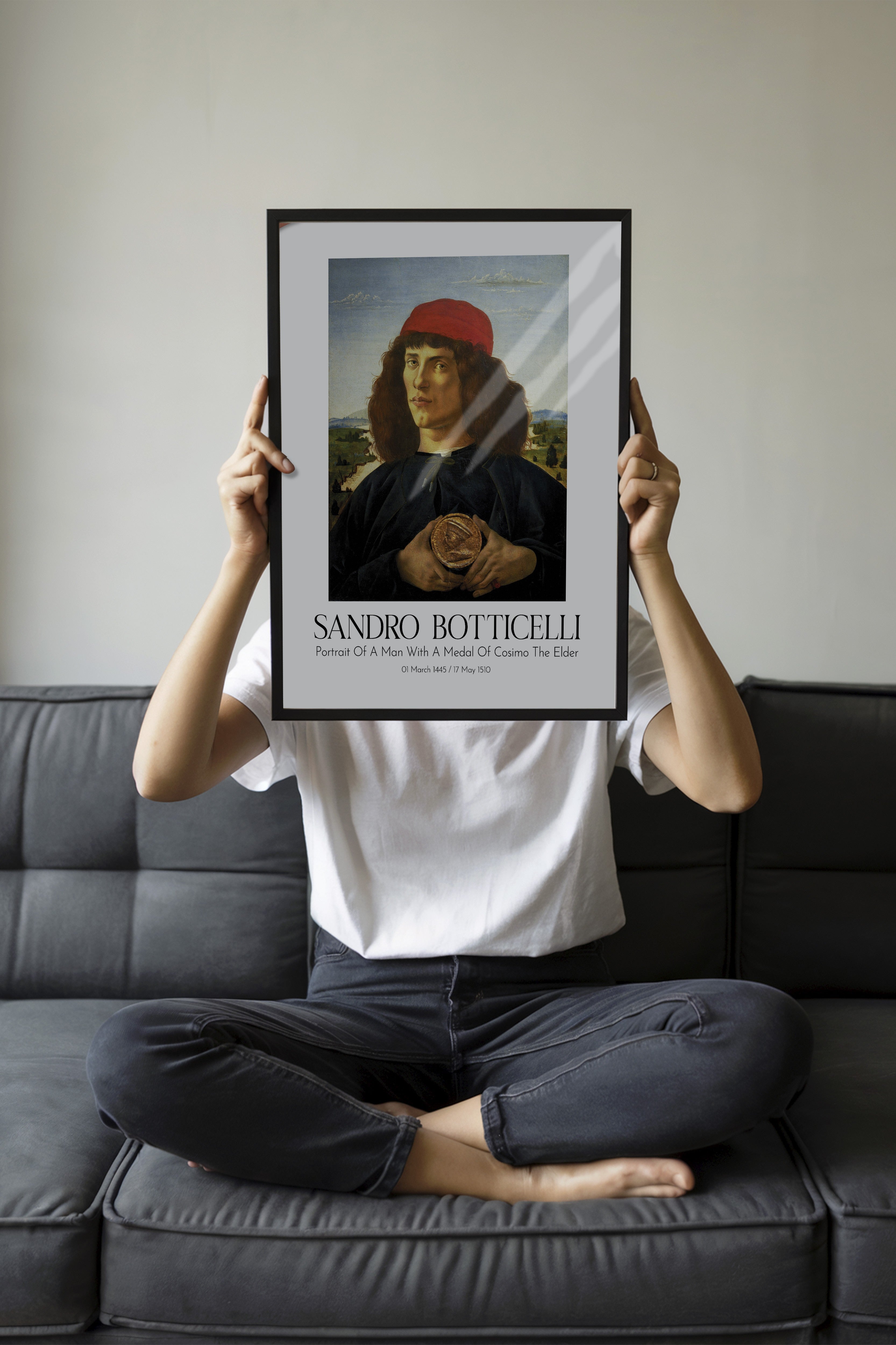 Sandro Botticelli, Siyah Çerçeveli Tablo, Sanat Serisi NO:110757