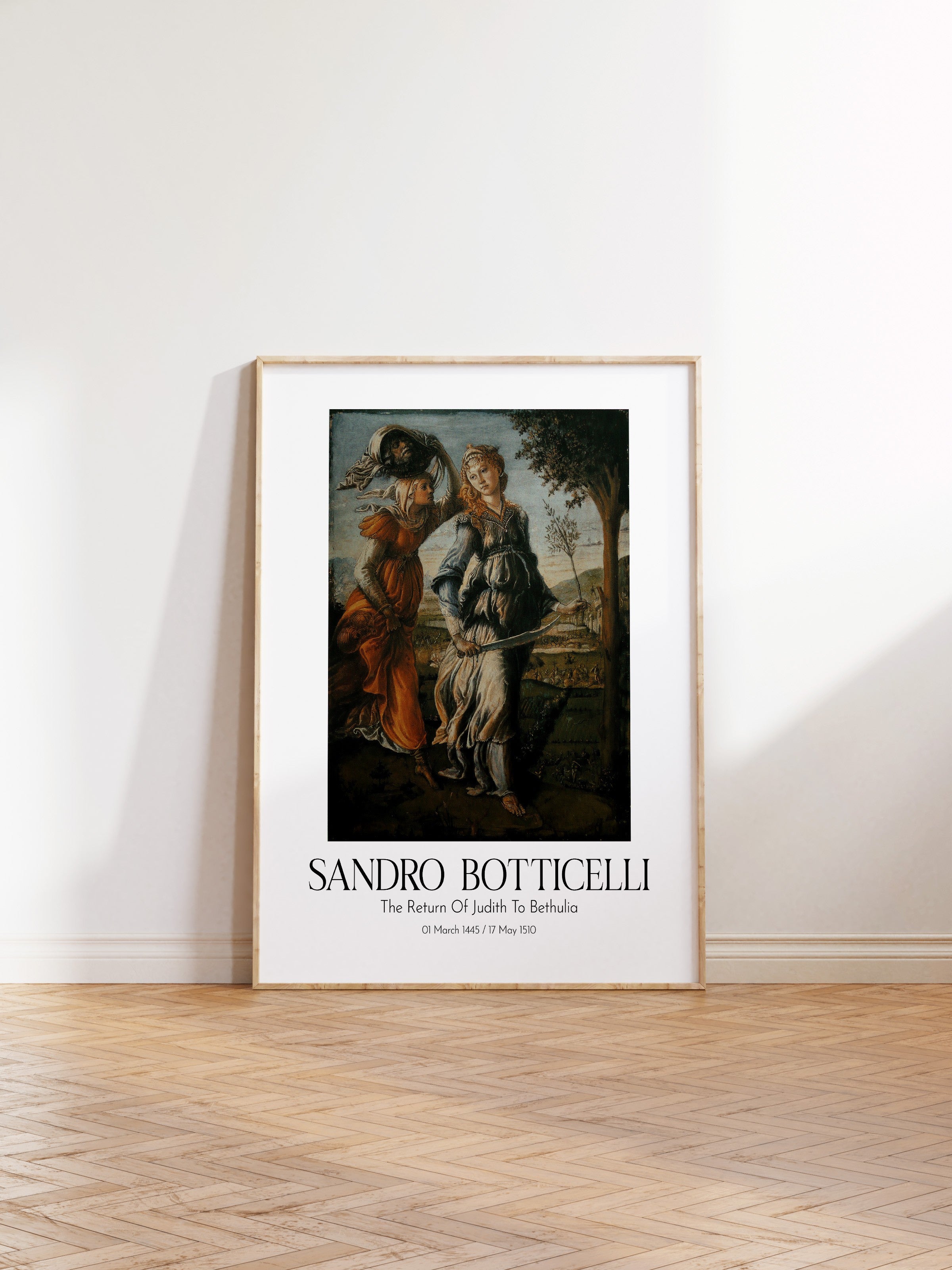 Sandro Botticelli - The Return Of Judith To Bethulia, Ahşap Çerçeveli Tablo, Sanat Serisi NO:110759