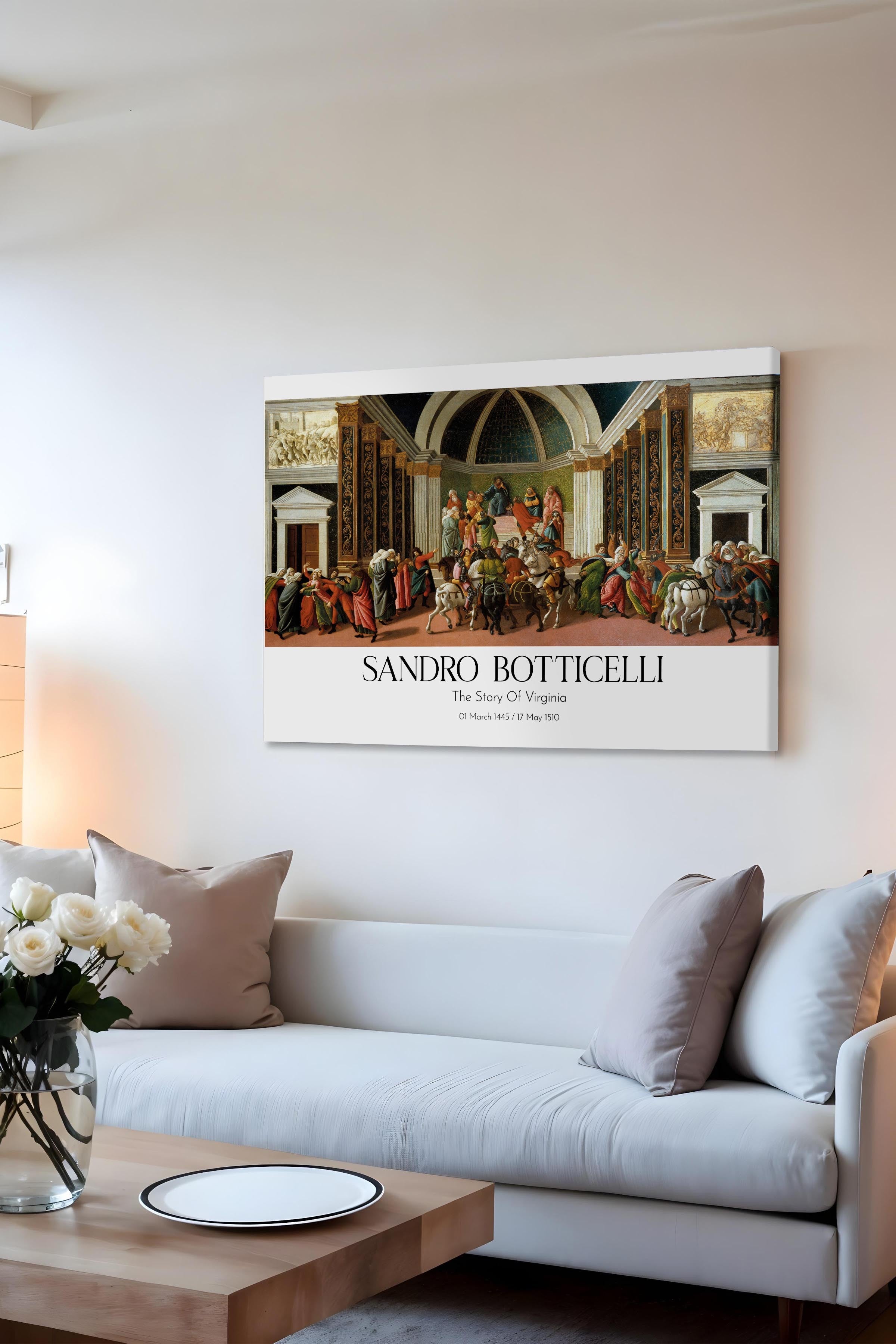 Sandro Botticelli - The Story Of Virginia, Kanvas Tablo, Sanat Serisi NO:110769