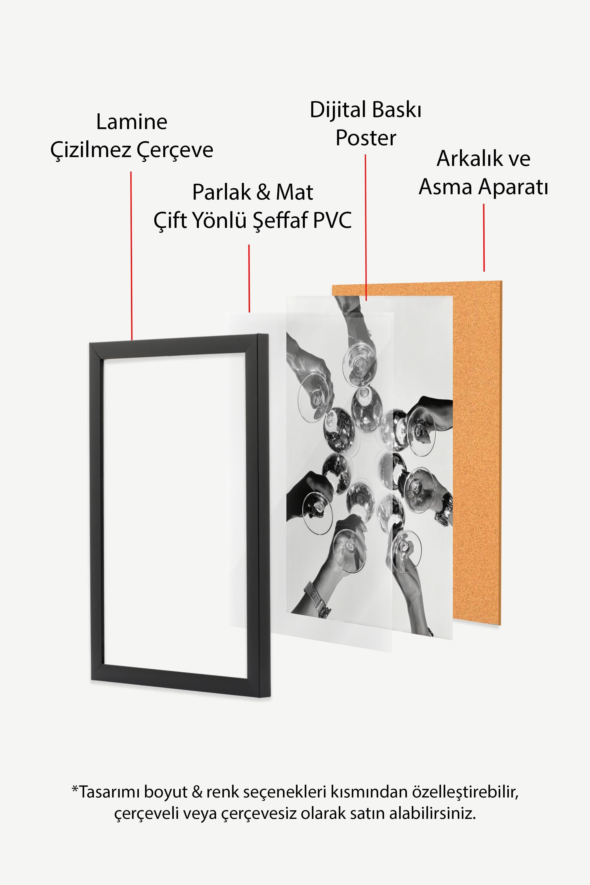 Şarap Kadehi Posteri, Siyah Çerçeveli Poster, Old Money Serisi, NO:113241